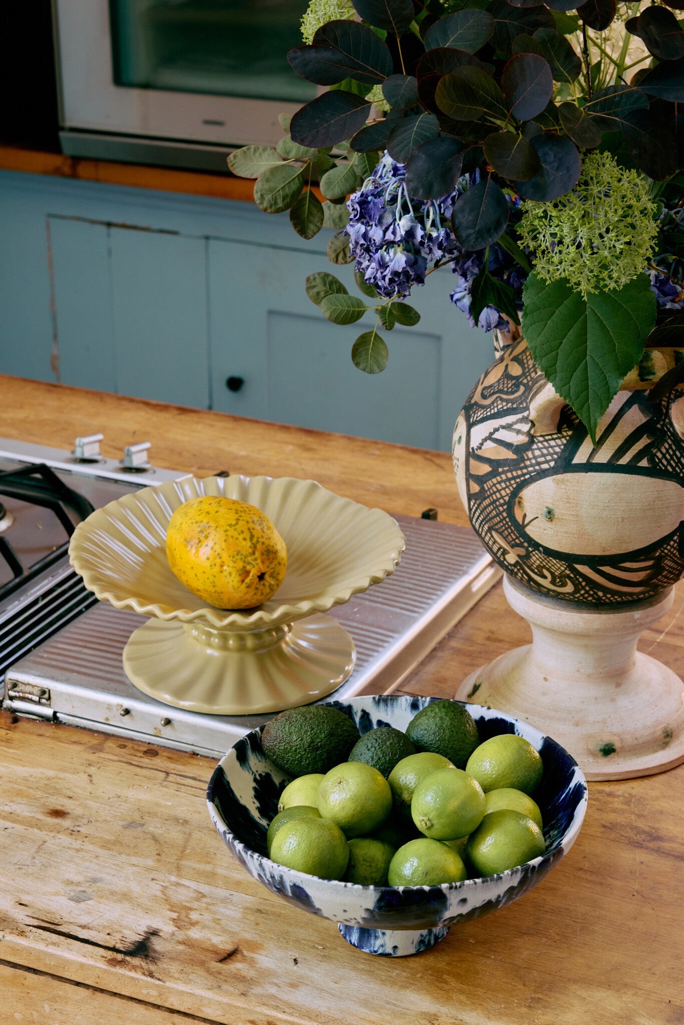 HK Living | Bowl on base indigo