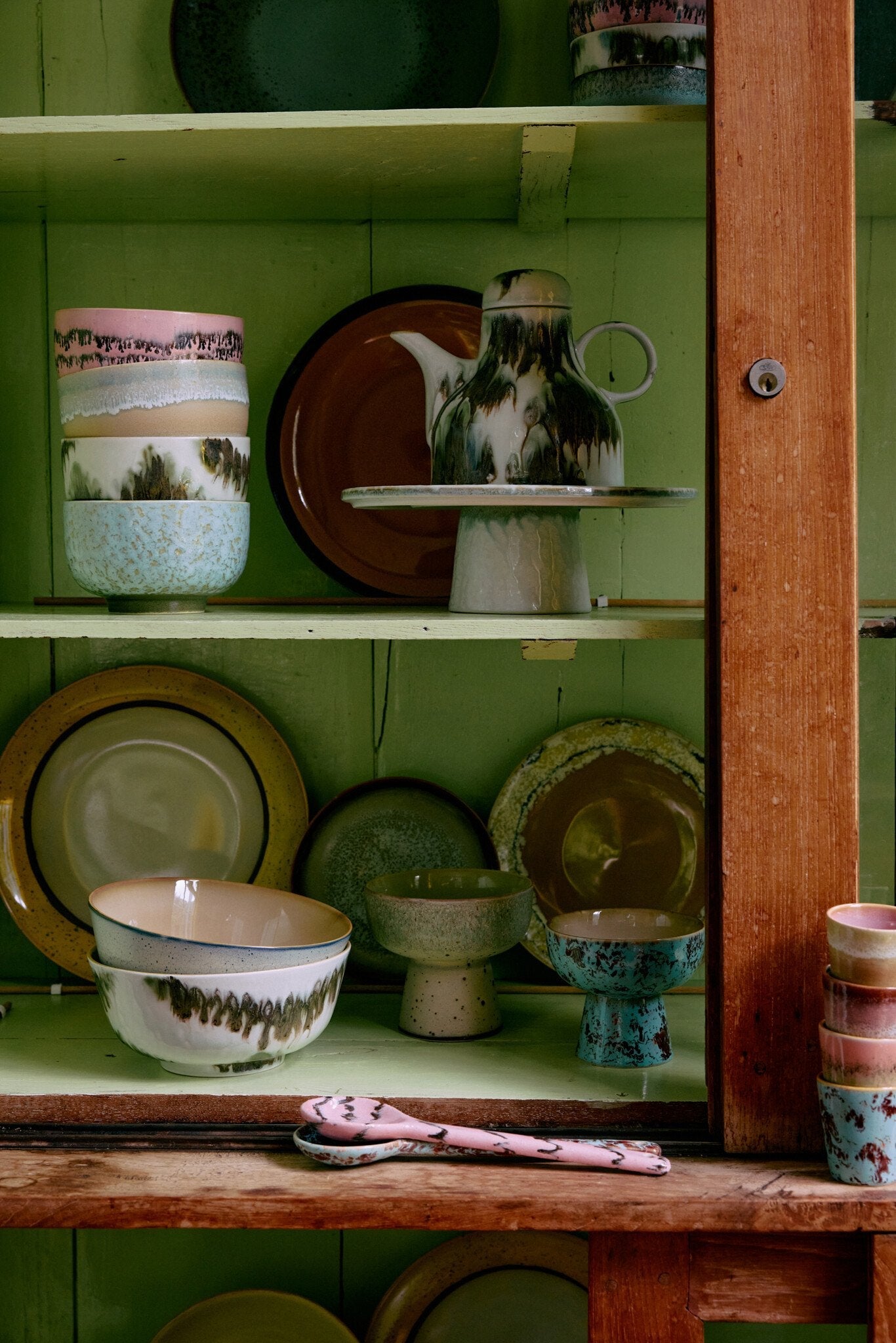 HK Living | 70's servies noodle bowl Verdigris