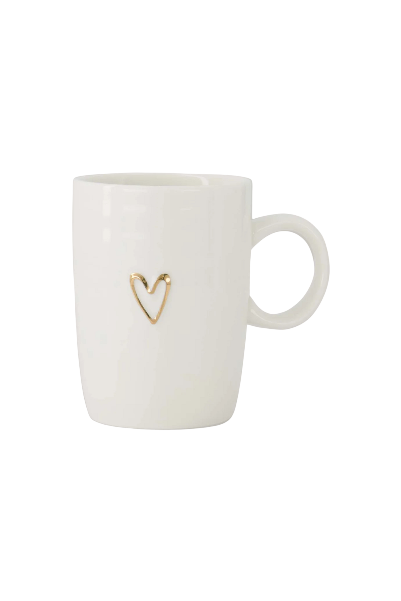 Zusss | Koffiemok met oor lijn hartje wit / goud