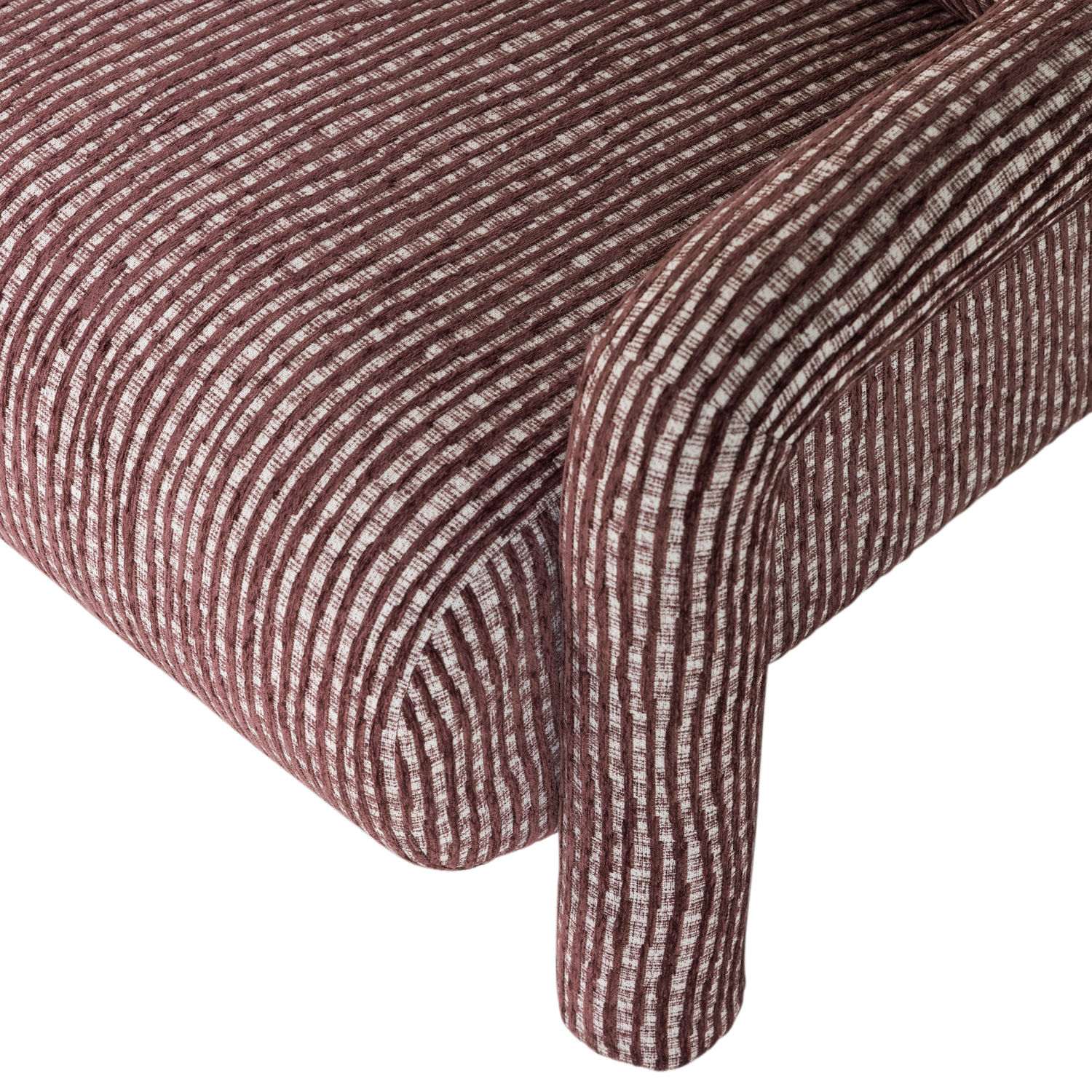 Woood | Fauteuil Lenny met dessin bordeauxrood