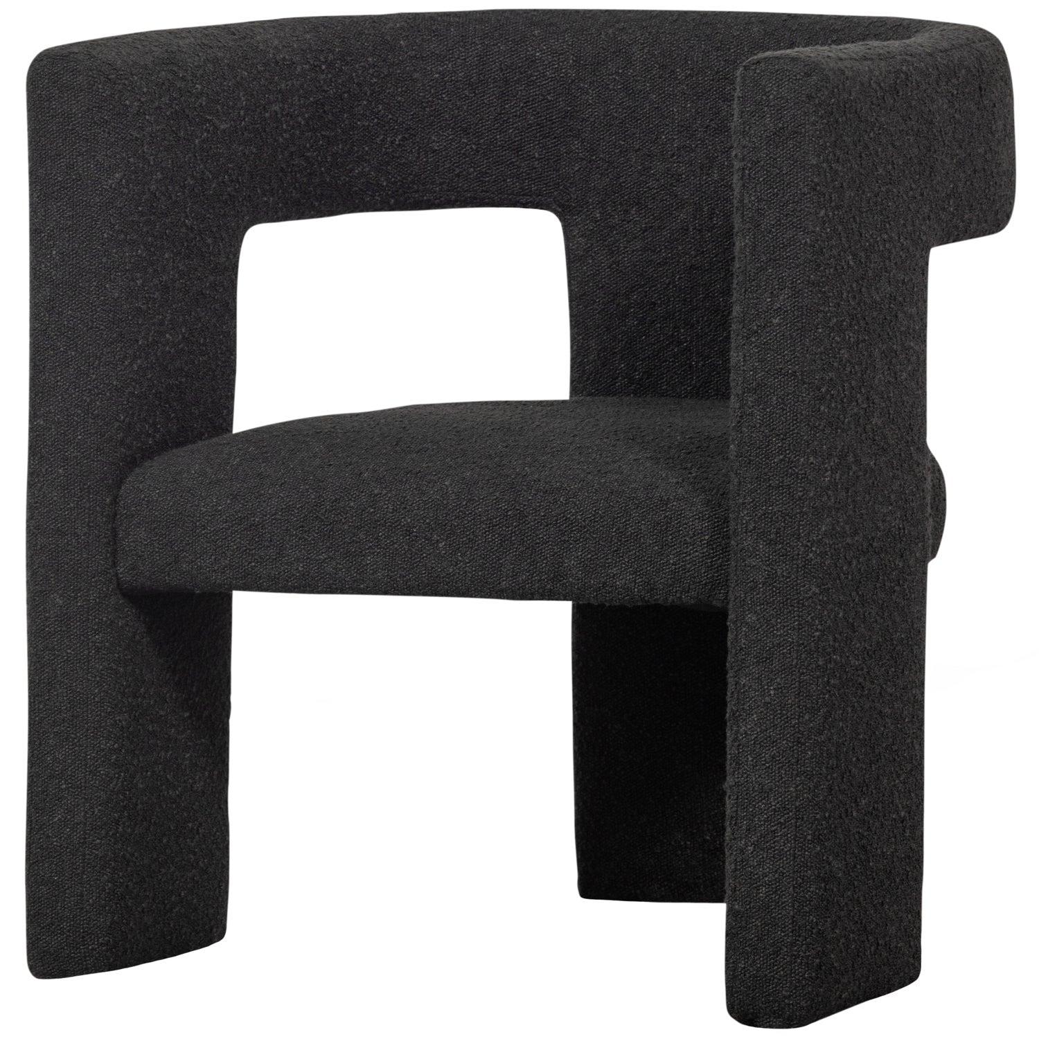 Woood | Fauteuil Tiwa boucle donkergrijs