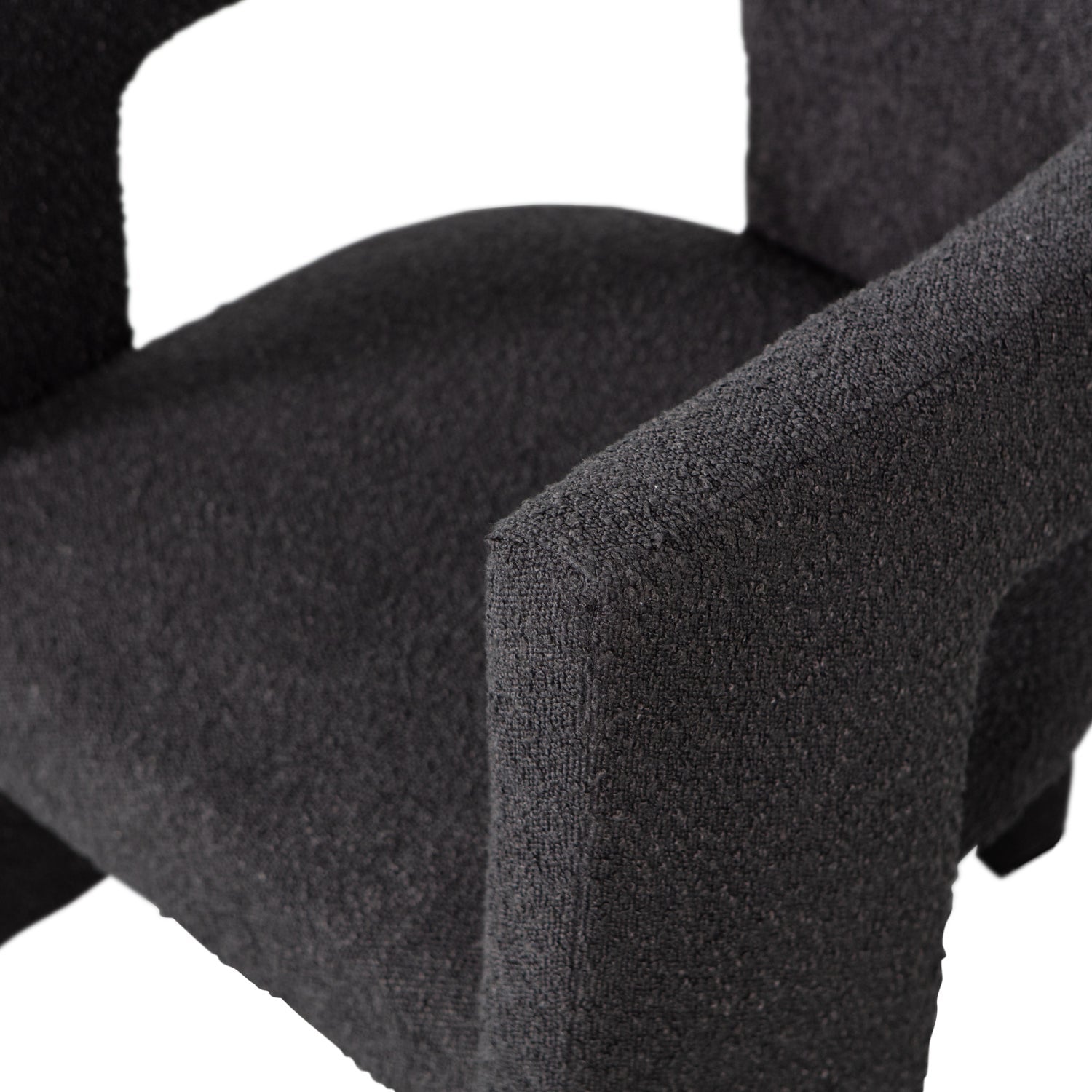 Woood | Fauteuil Tiwa boucle donkergrijs