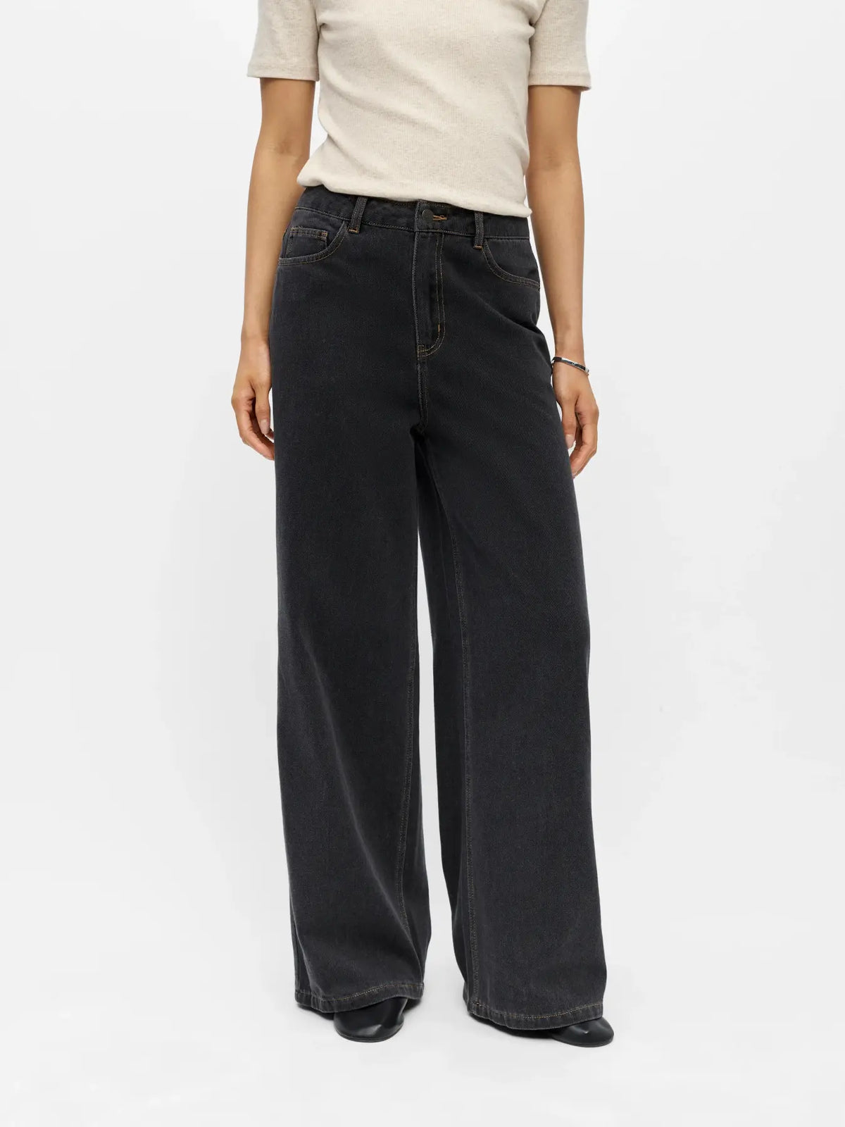 Object | Wijde jeans Luca Tri black washed Noos