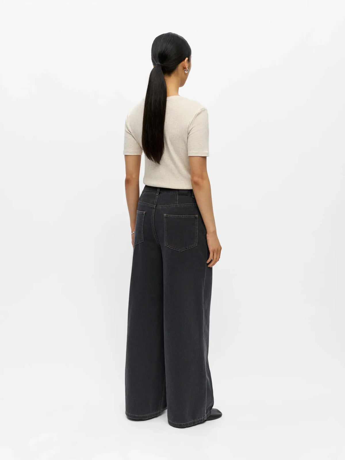 Object | Wijde jeans Luca Tri black washed Noos