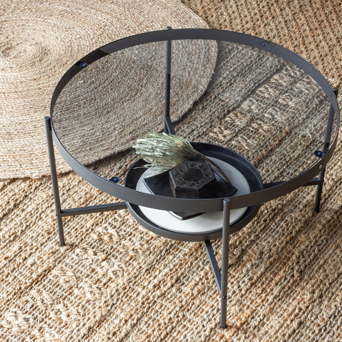 Woood | Vloerkleed rond Ross naturel