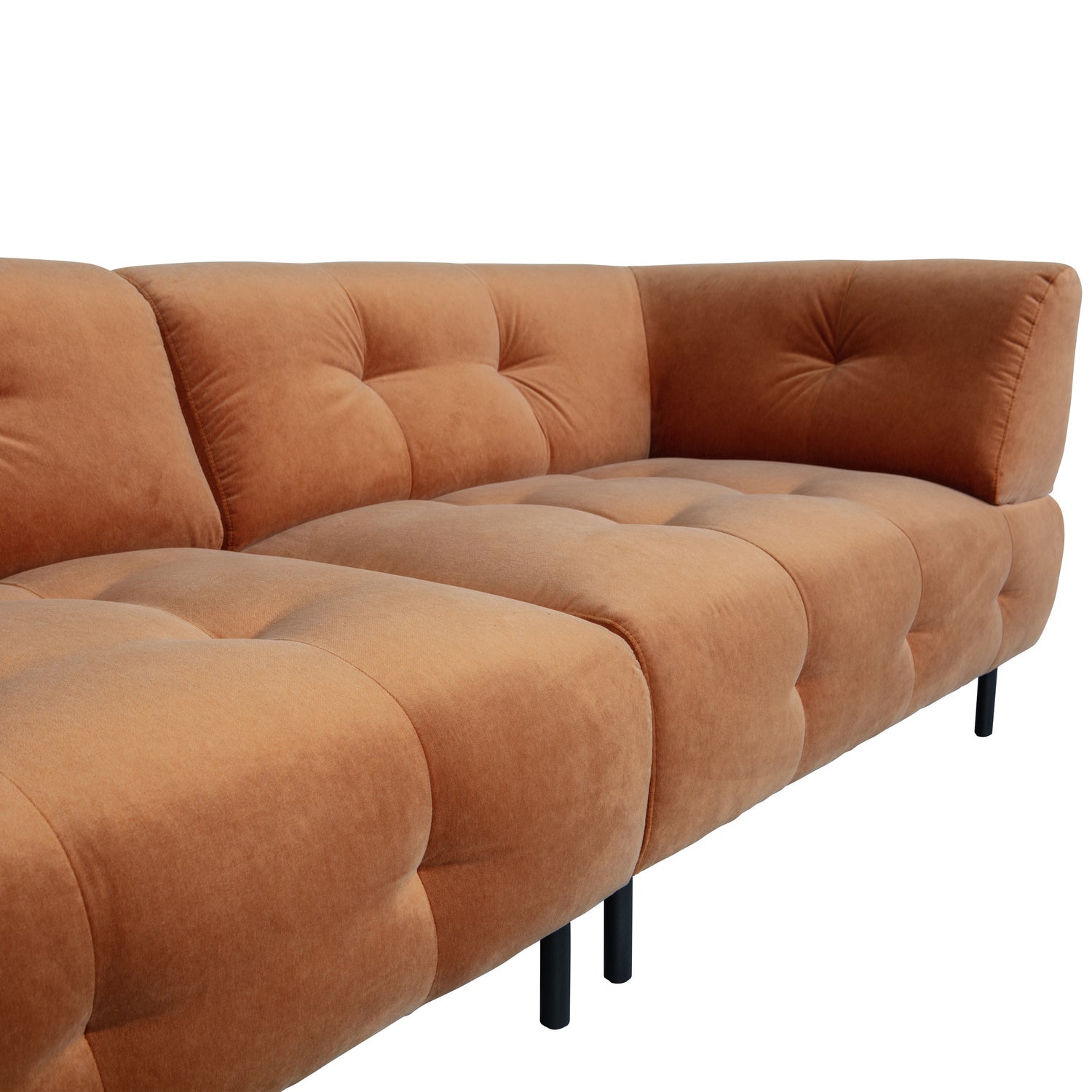 Woood | 4-Zits bank Lloyd velvet kaneel