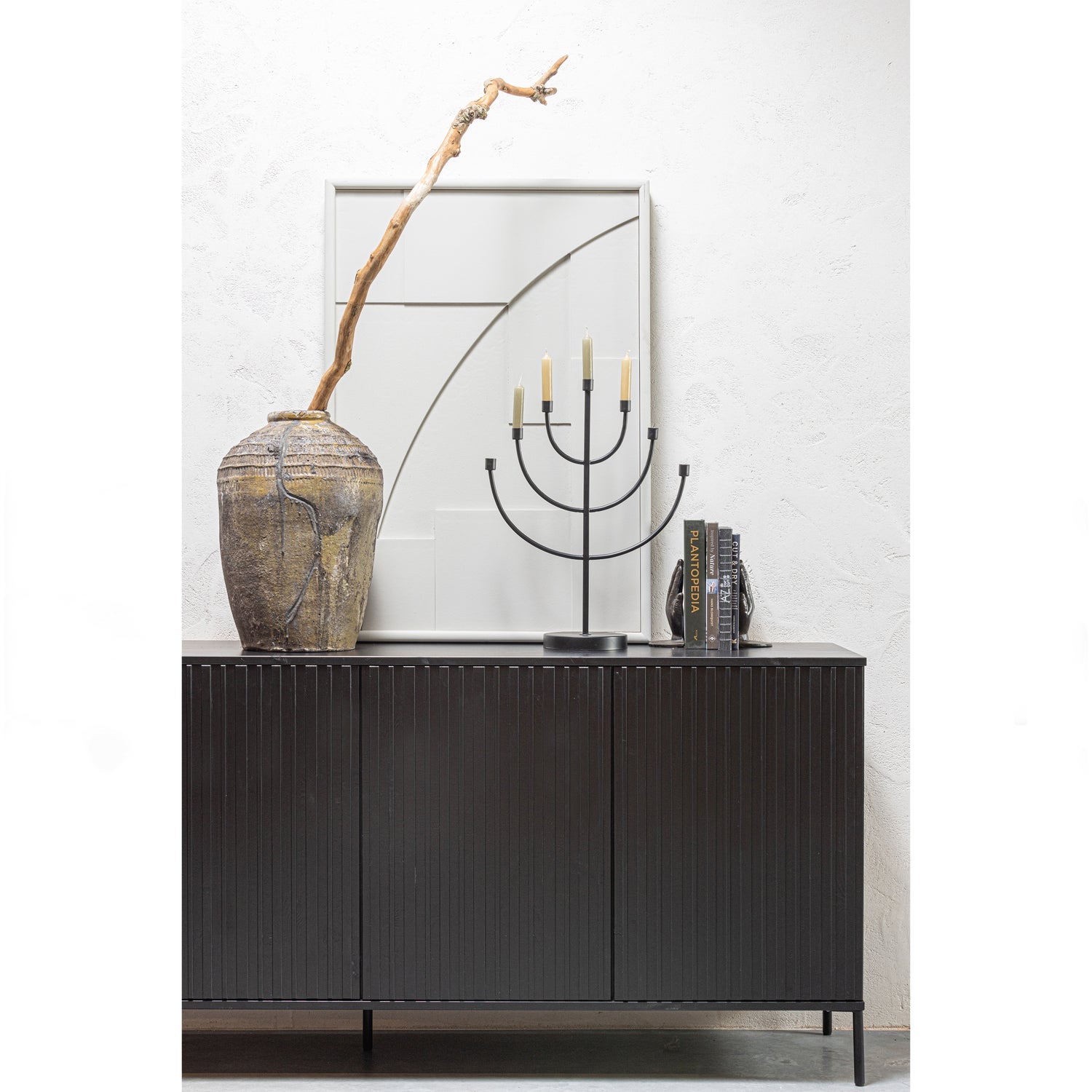 Woood | Dressoir Gravure 200cm zwart
