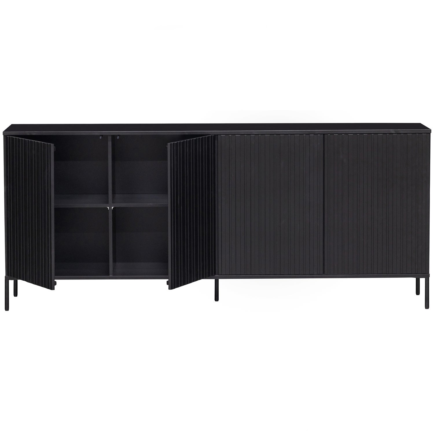 Woood | Dressoir Gravure 200cm zwart
