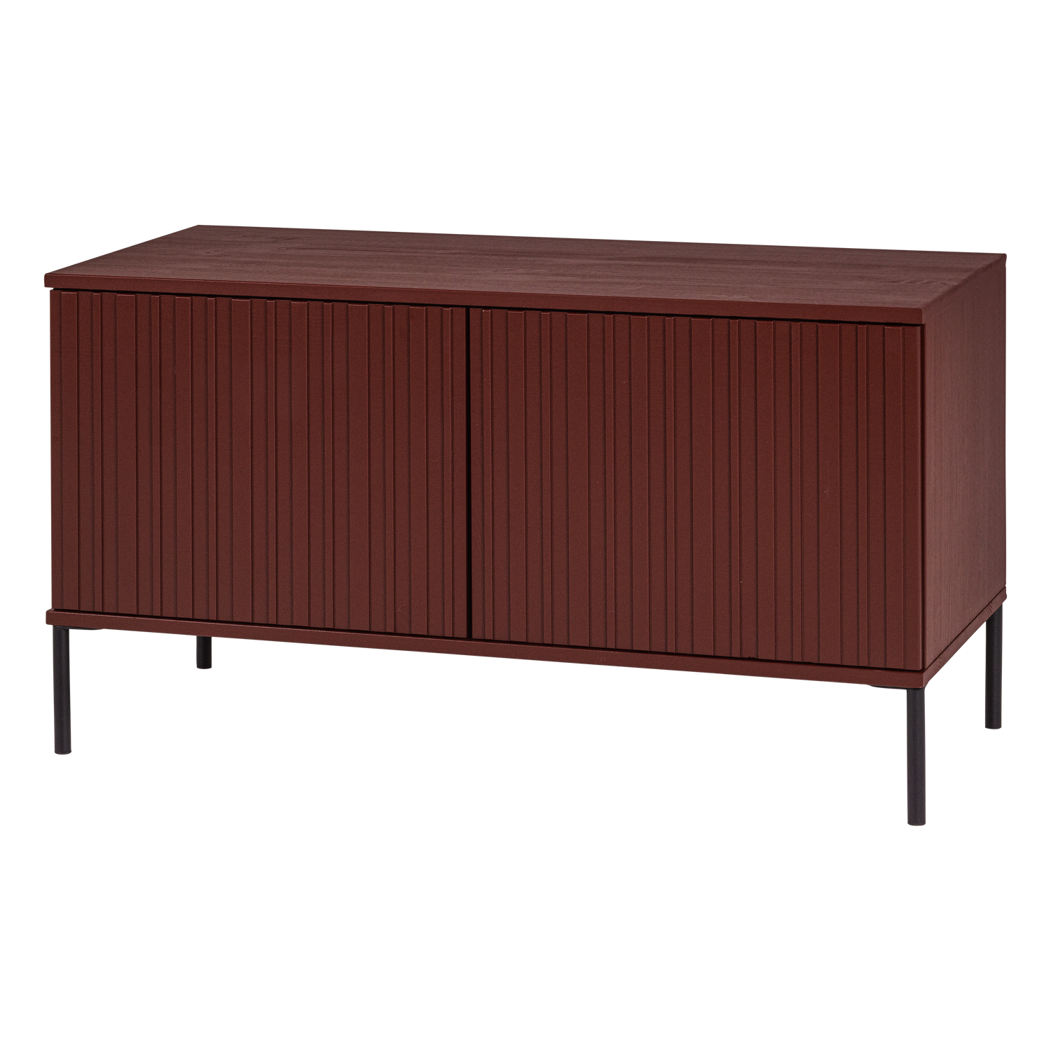 Woood | Tv meubel Gravure 100cm grenen bordeaux rood