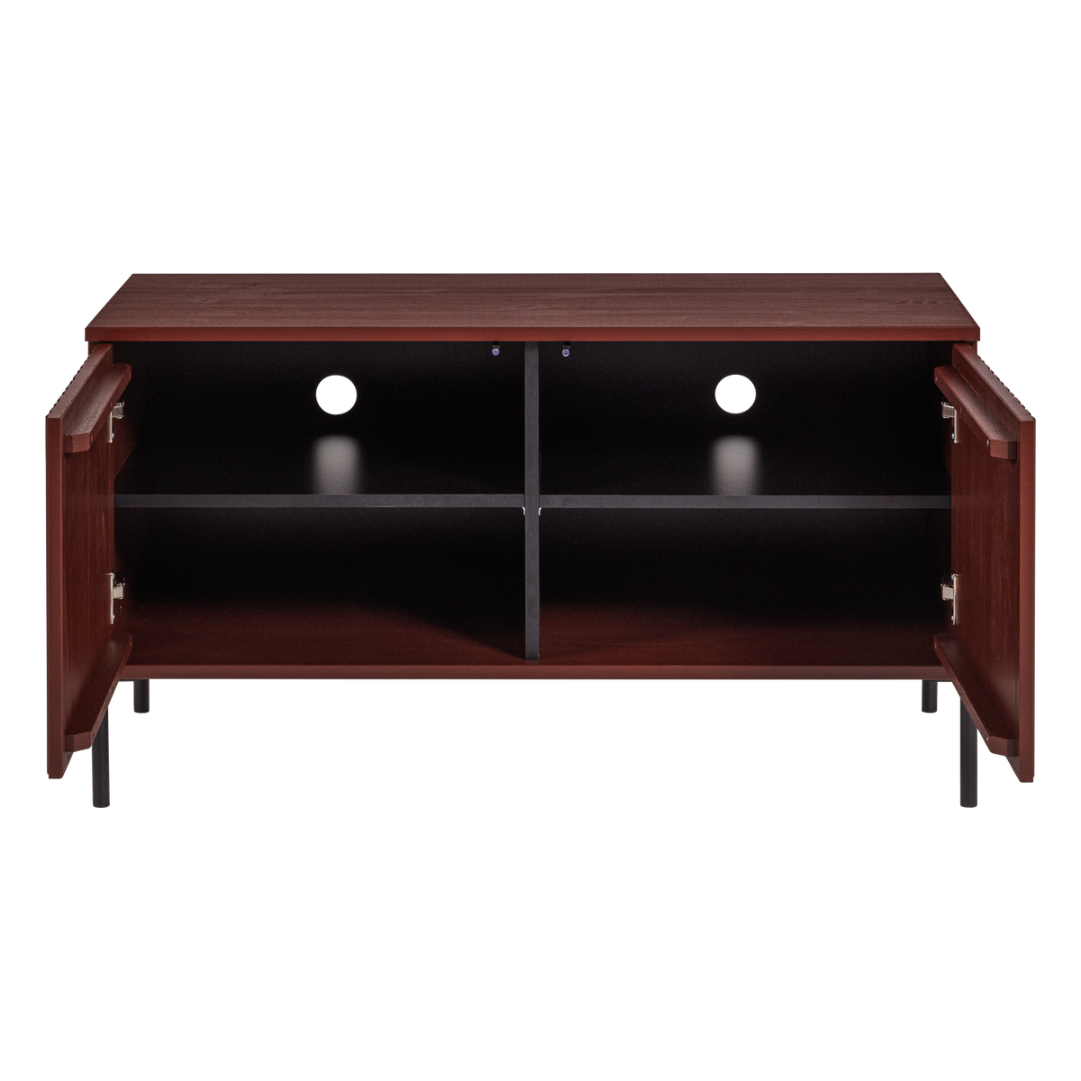 Woood | Tv meubel Gravure 100cm grenen bordeaux rood
