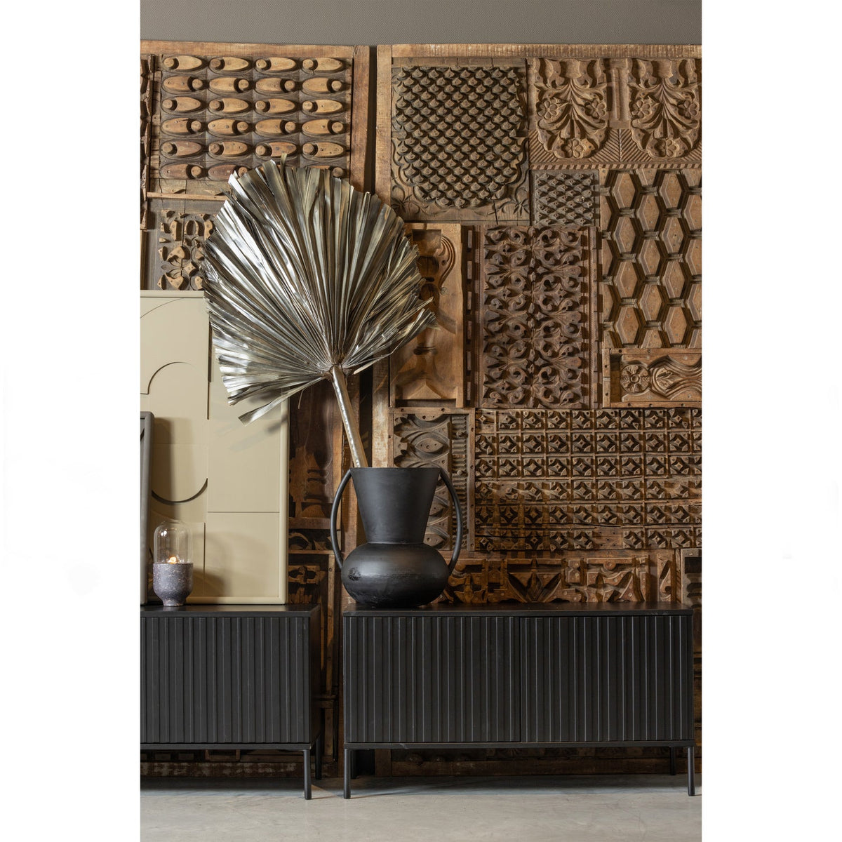 Woood | Tv meubel Gravure 100cm zwart