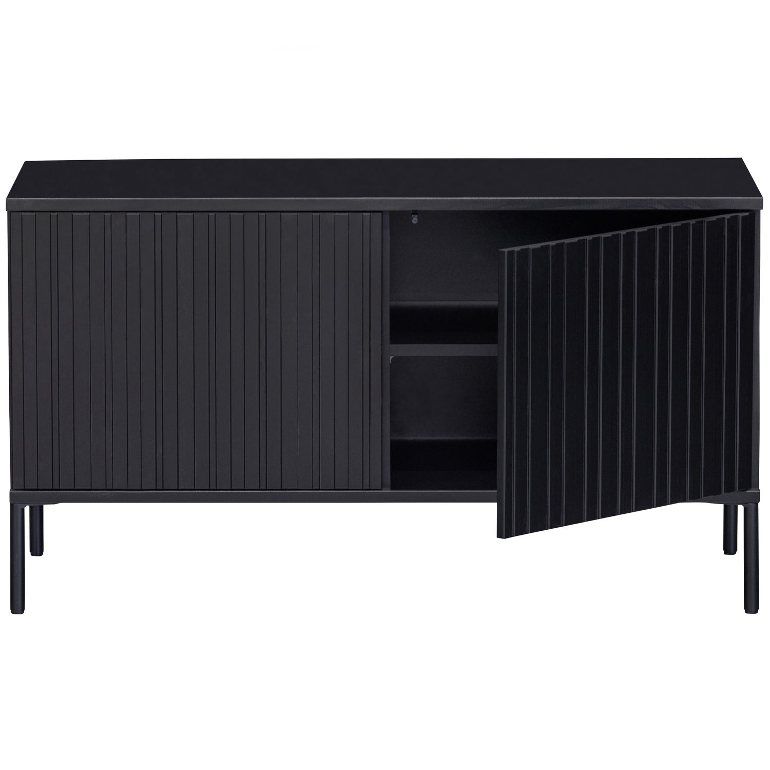 Woood | Tv meubel Gravure 100cm zwart