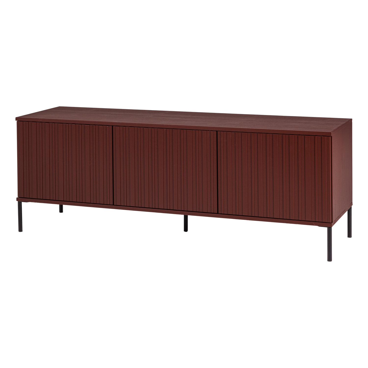 Woood | Tv meubel Gravure 150cm grenen bordeauxrood