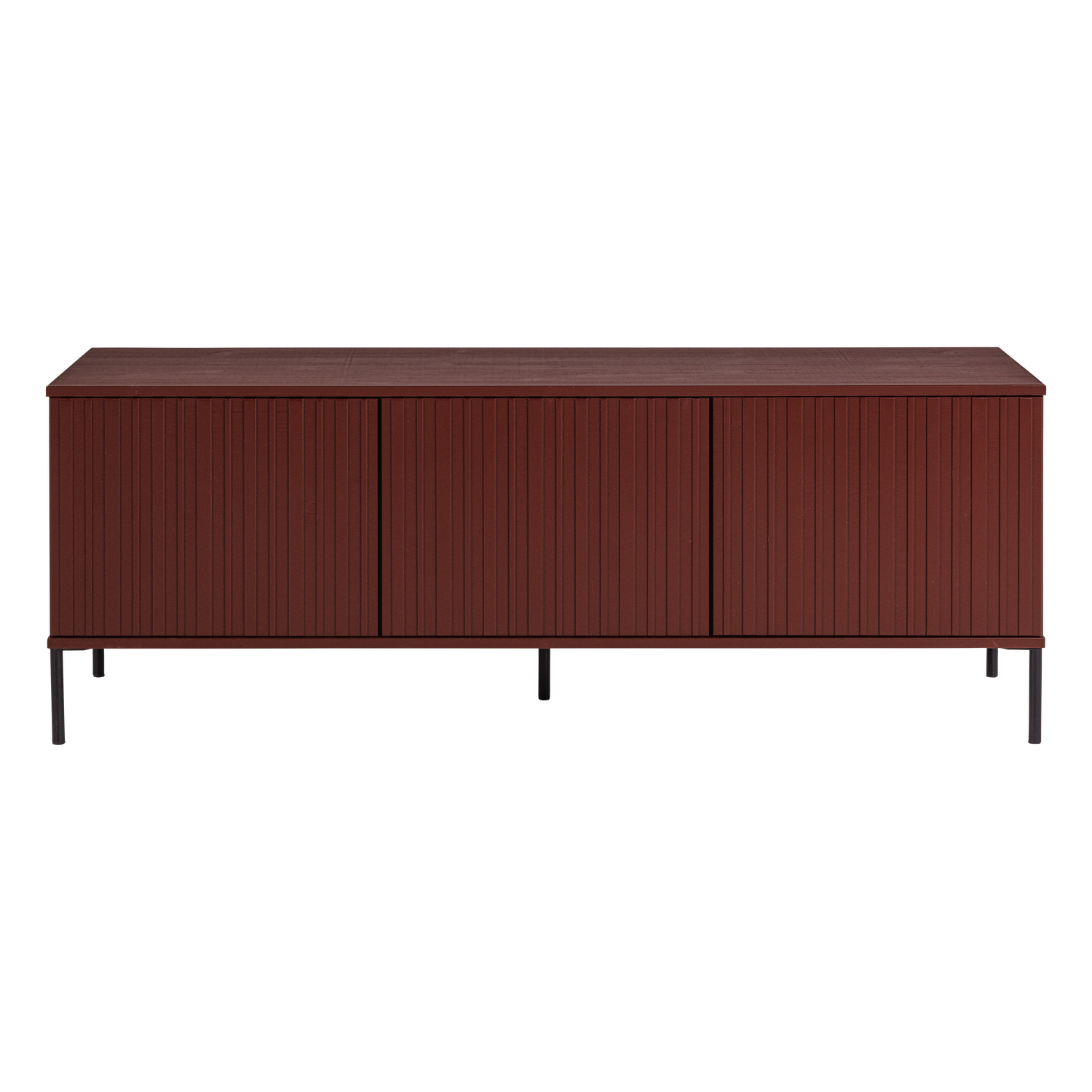 Woood | Tv meubel Gravure 150cm grenen bordeauxrood