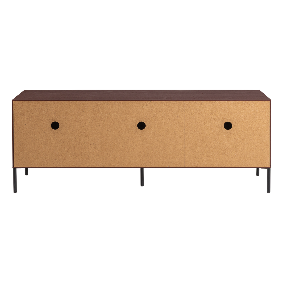 Woood | Tv meubel Gravure 150cm grenen bordeauxrood