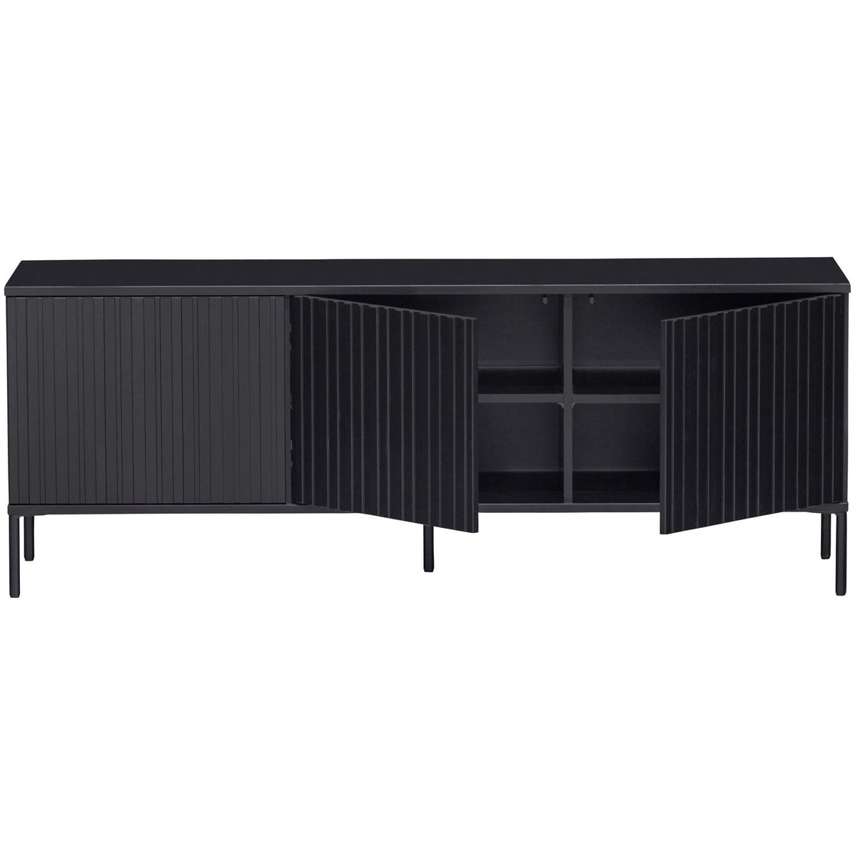 Woood | Tv meubel Gravure 150cm zwart SHOWMODEL