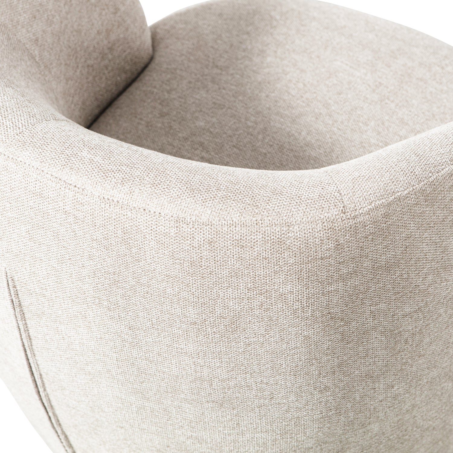 Woood | Draaifauteuil Serra geweven stof off white