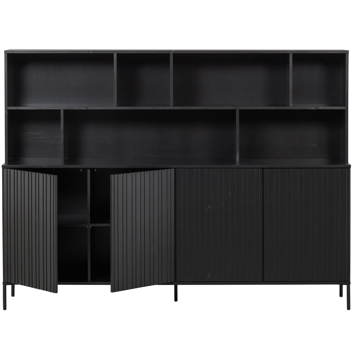 Woood | Wandkast Gravure zwart
