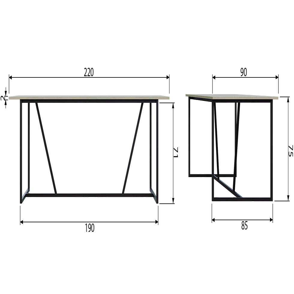 Woood | Eettafel Silas essen dust