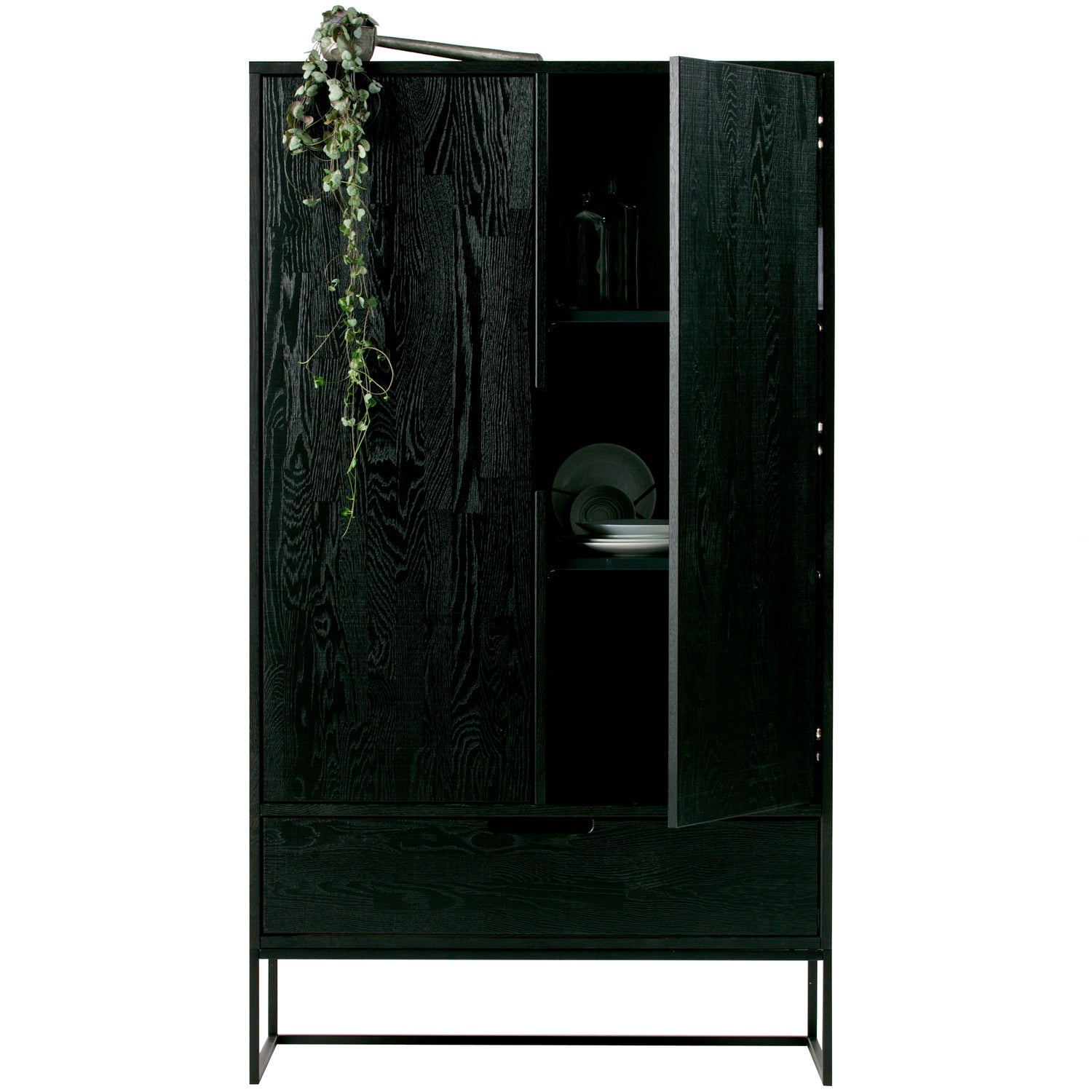 Woood | 2-Deurs kast Silas essen blacknight