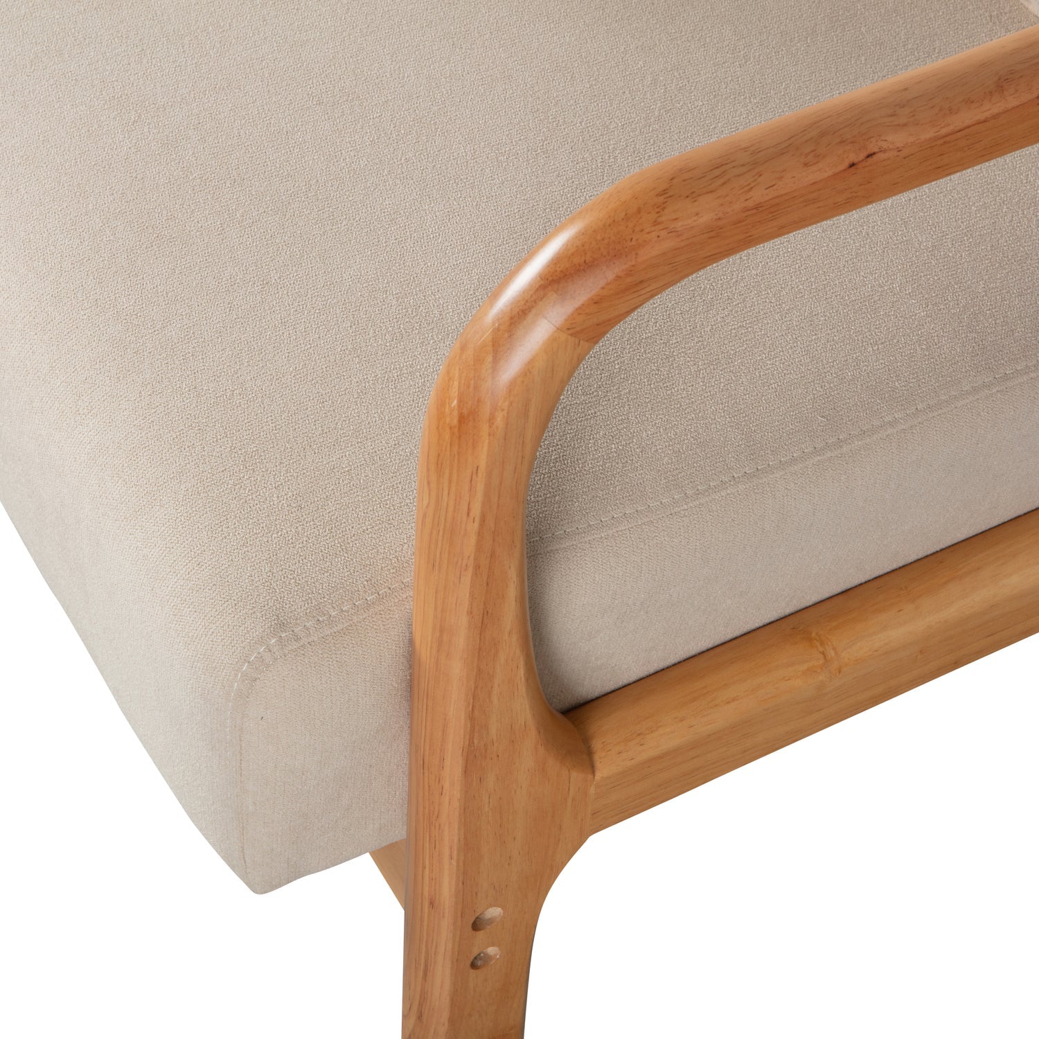 Woood | Fauteuil Mark geweven stof naturel