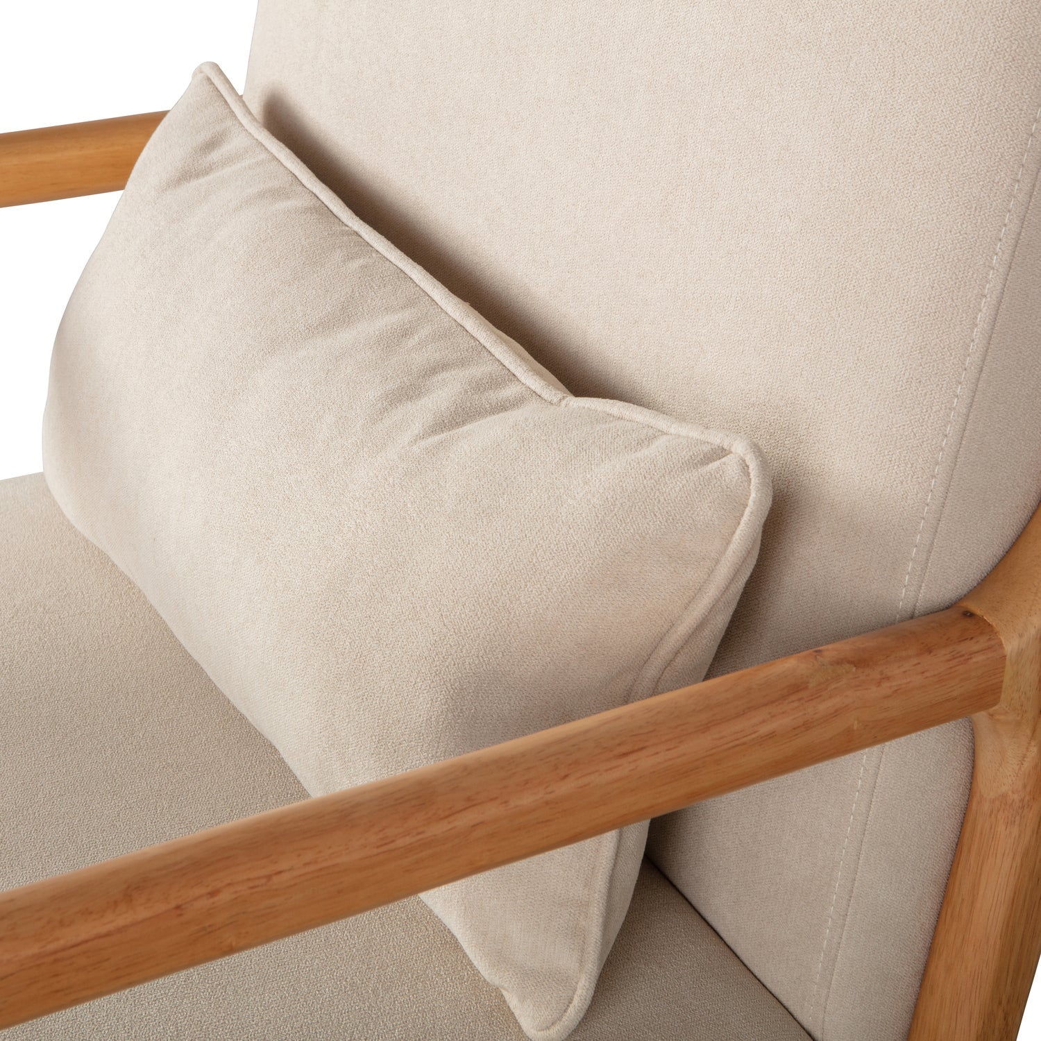 Woood | Fauteuil Mark geweven stof naturel