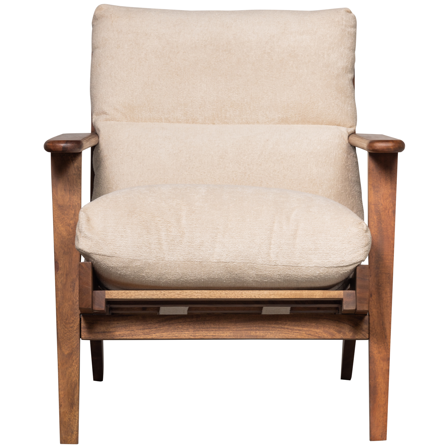Woood | Fauteuil Houston boucle/hout naturel