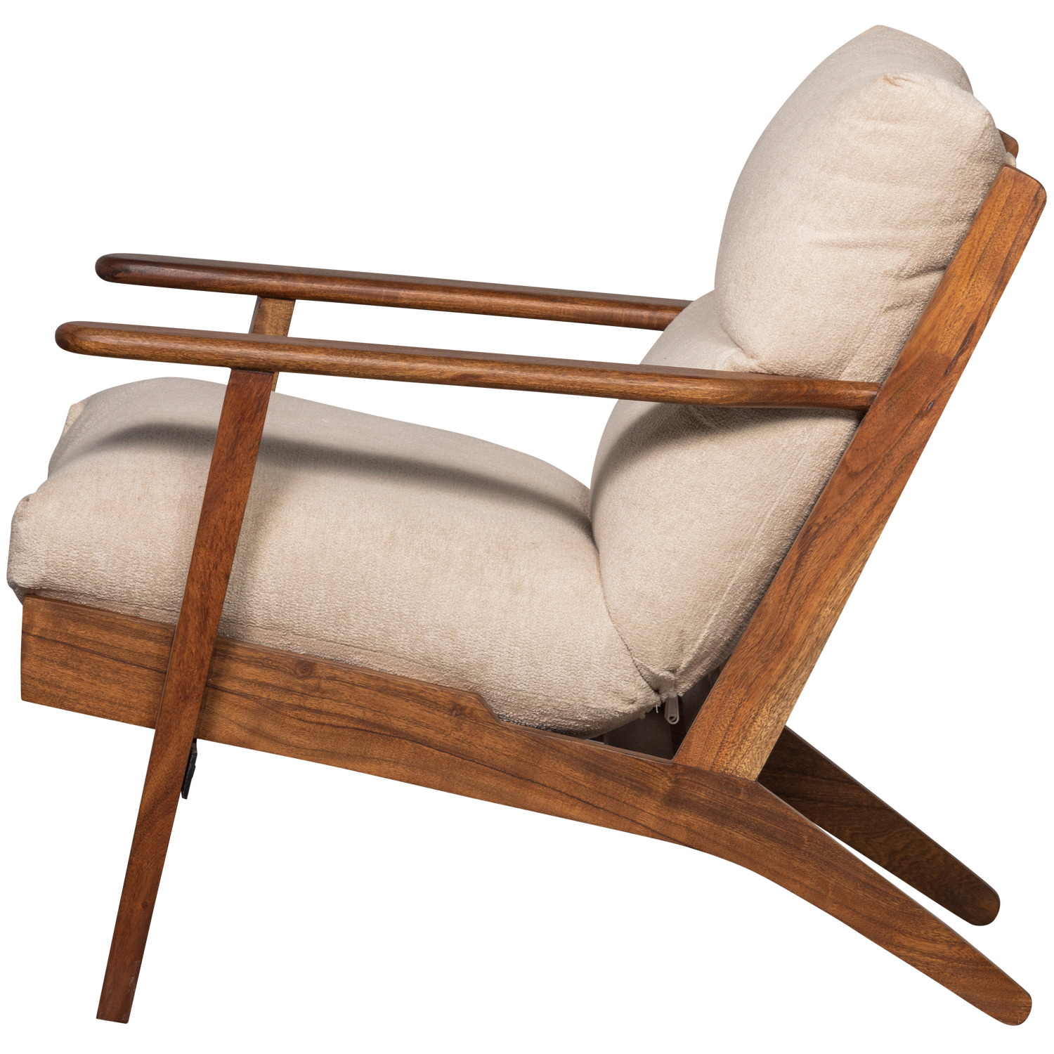 Woood | Fauteuil Houston boucle/hout naturel
