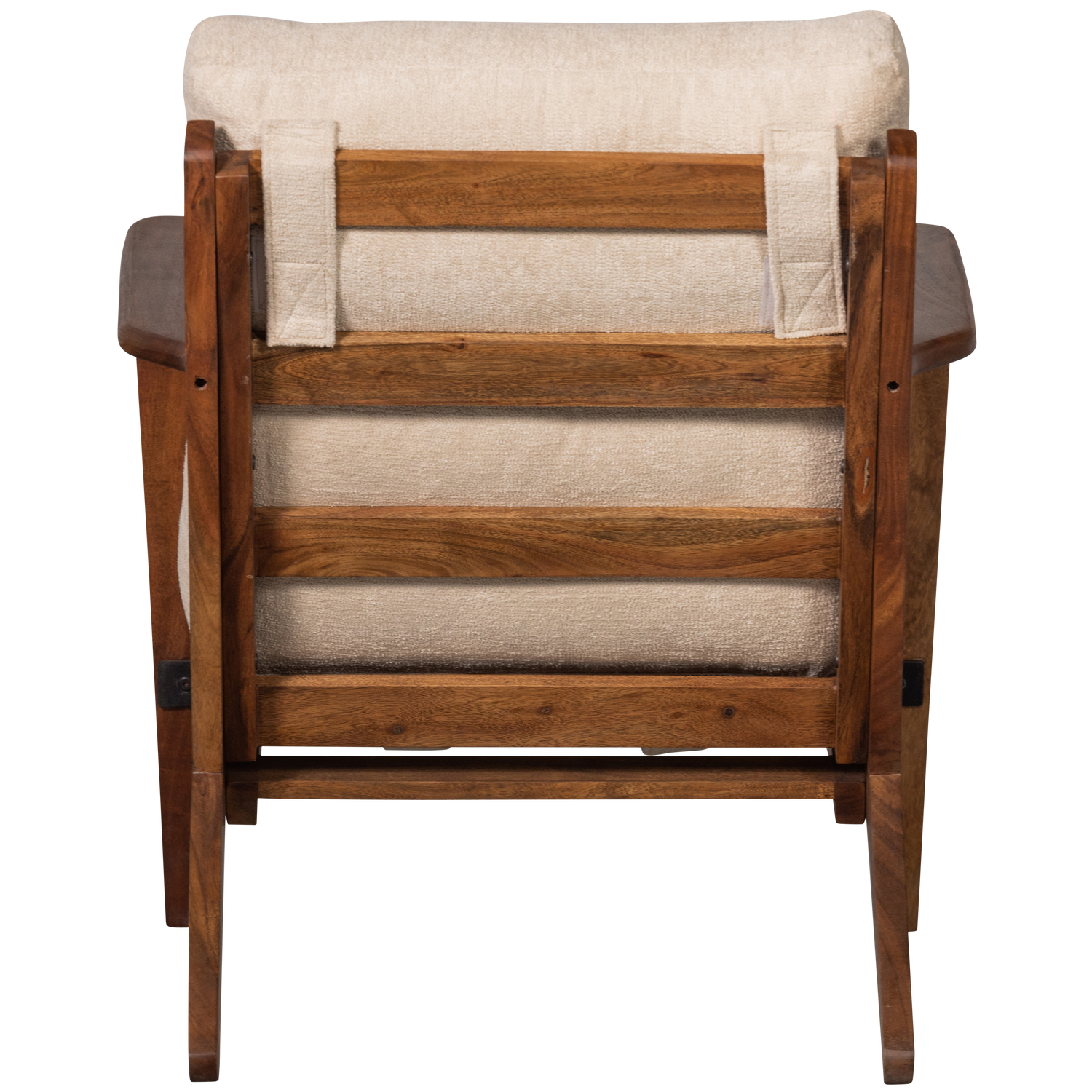Woood | Fauteuil Houston boucle/hout naturel