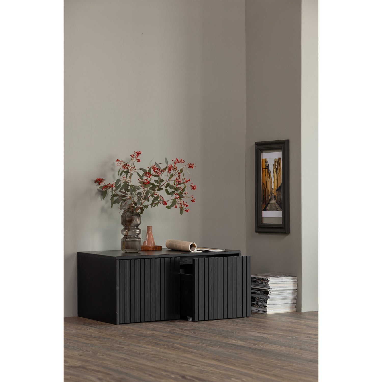 Woood | Kistbankje Gravure zwart