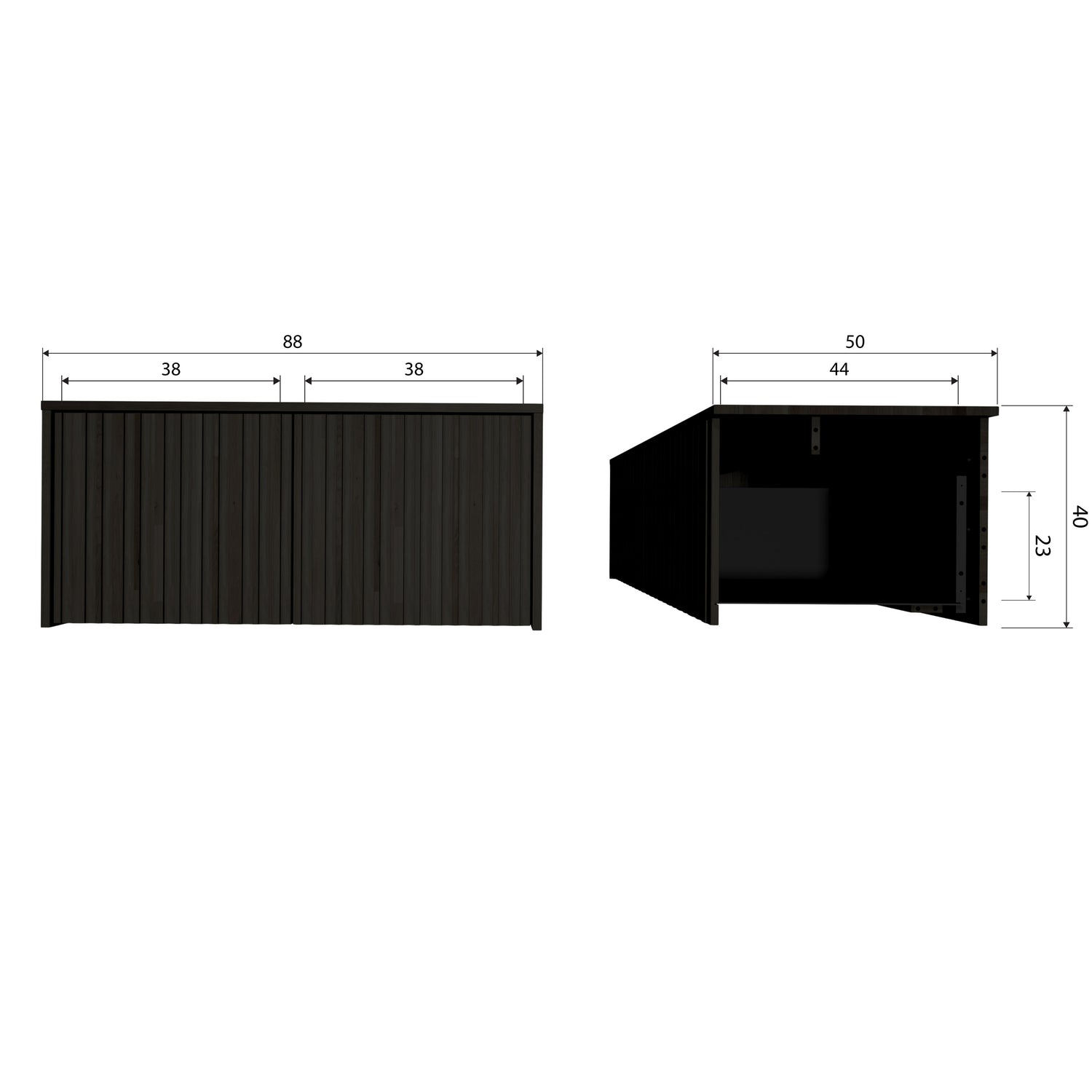 Woood | Kistbankje Gravure zwart