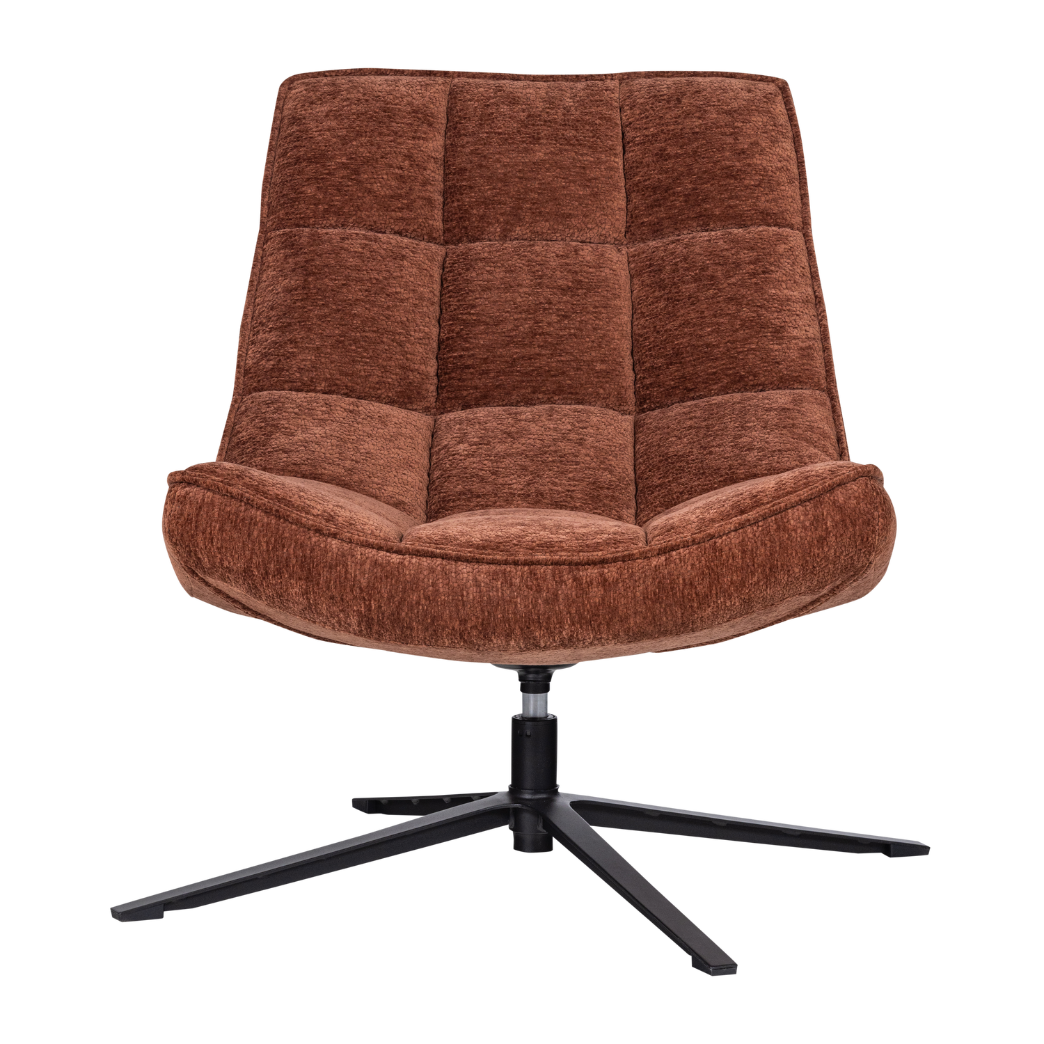 Woood | Draaifauteuil Maudi chenille structuur bruin