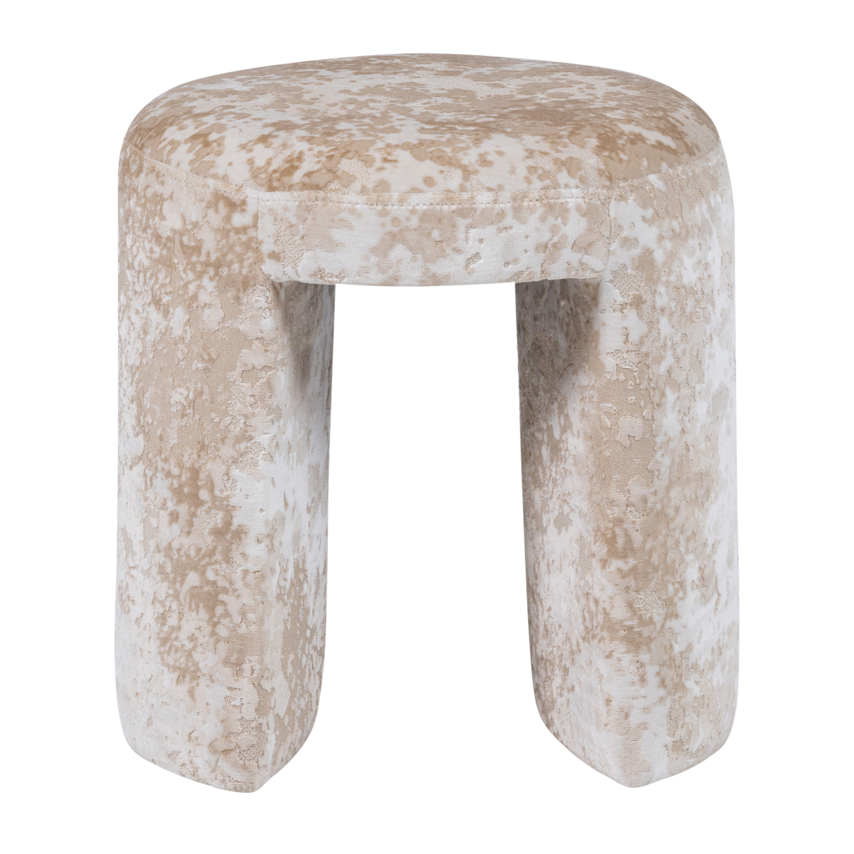 Woood | Kruk Charlie gestoffeerd structuur beige