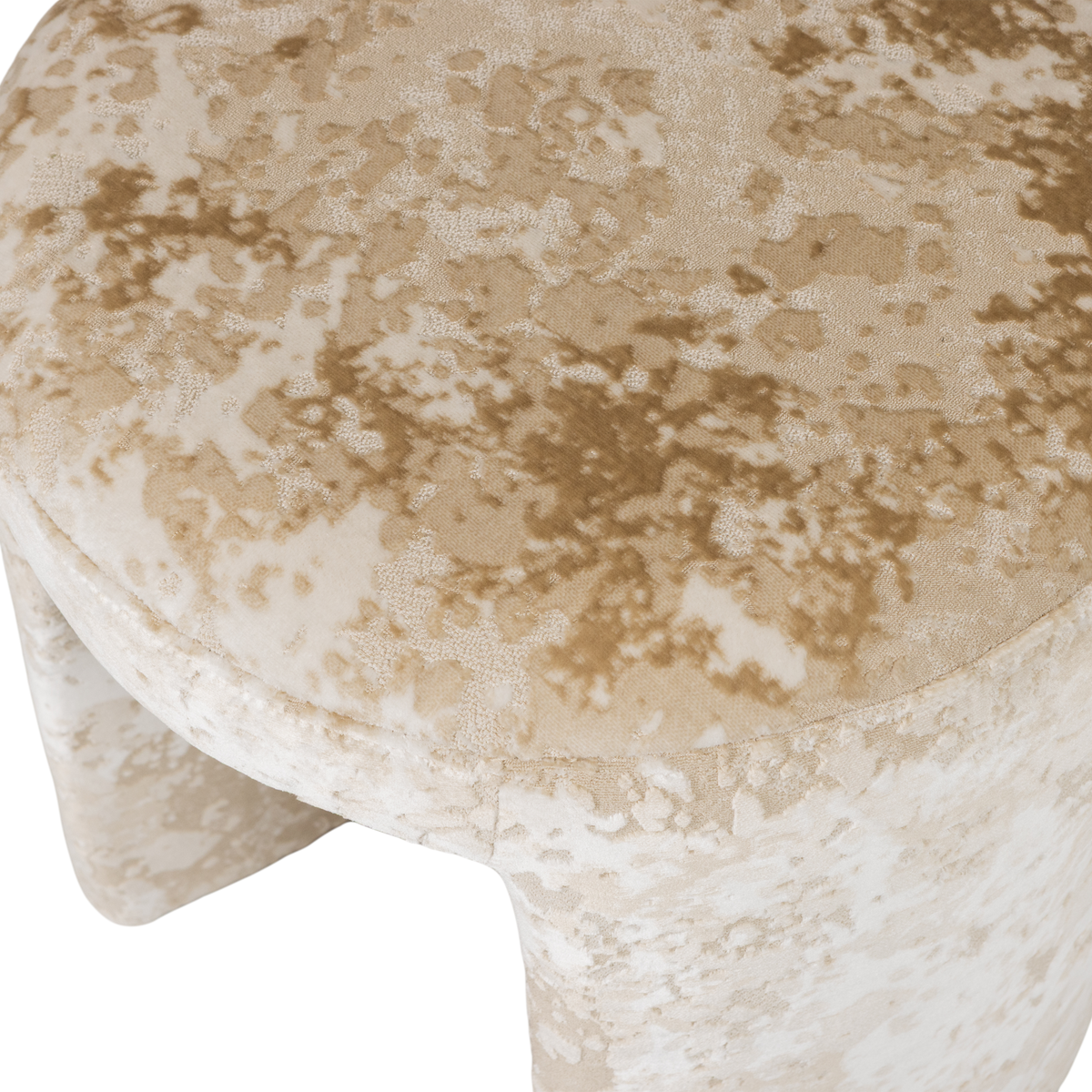 Woood | Kruk Charlie gestoffeerd structuur beige