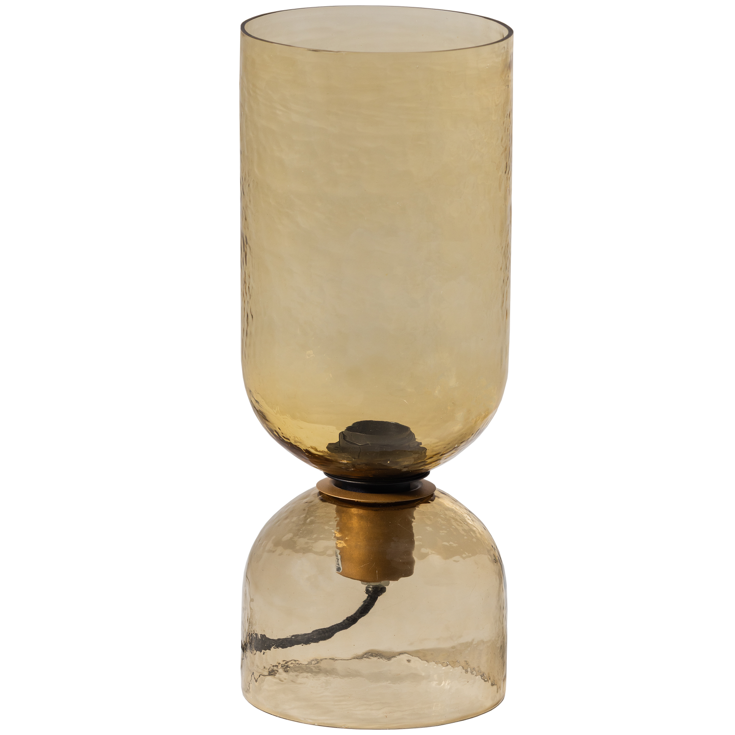 Woood | Tafellamp Gigi gehamerd glas naturel