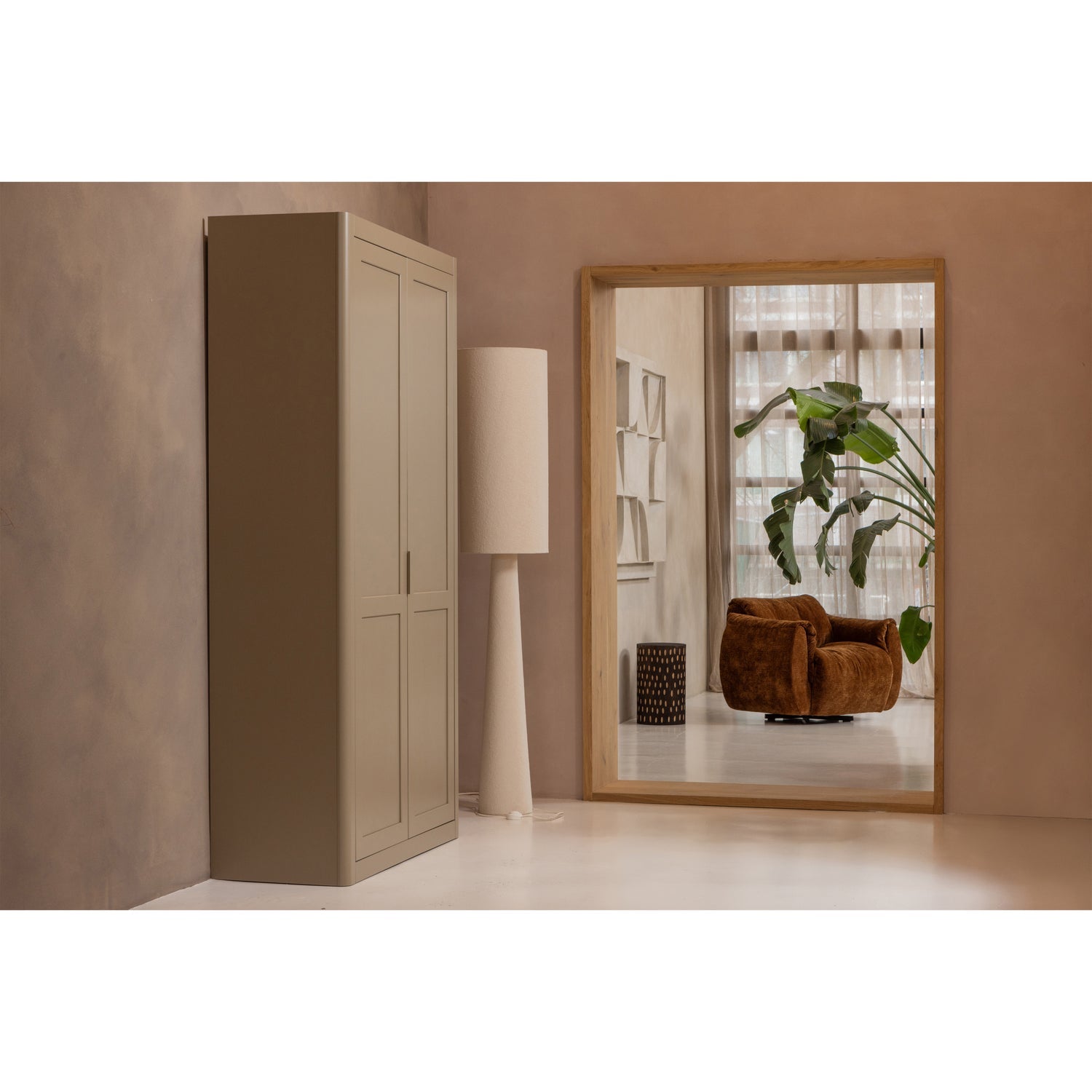 Woood | Vloerlamp Loft XL boucle naturel 187cm