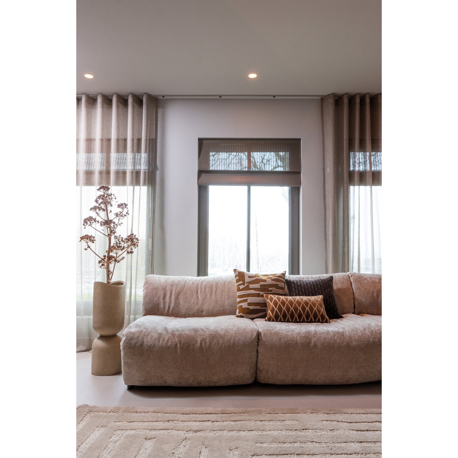 Woood | Pot Mosi fiber clay beige