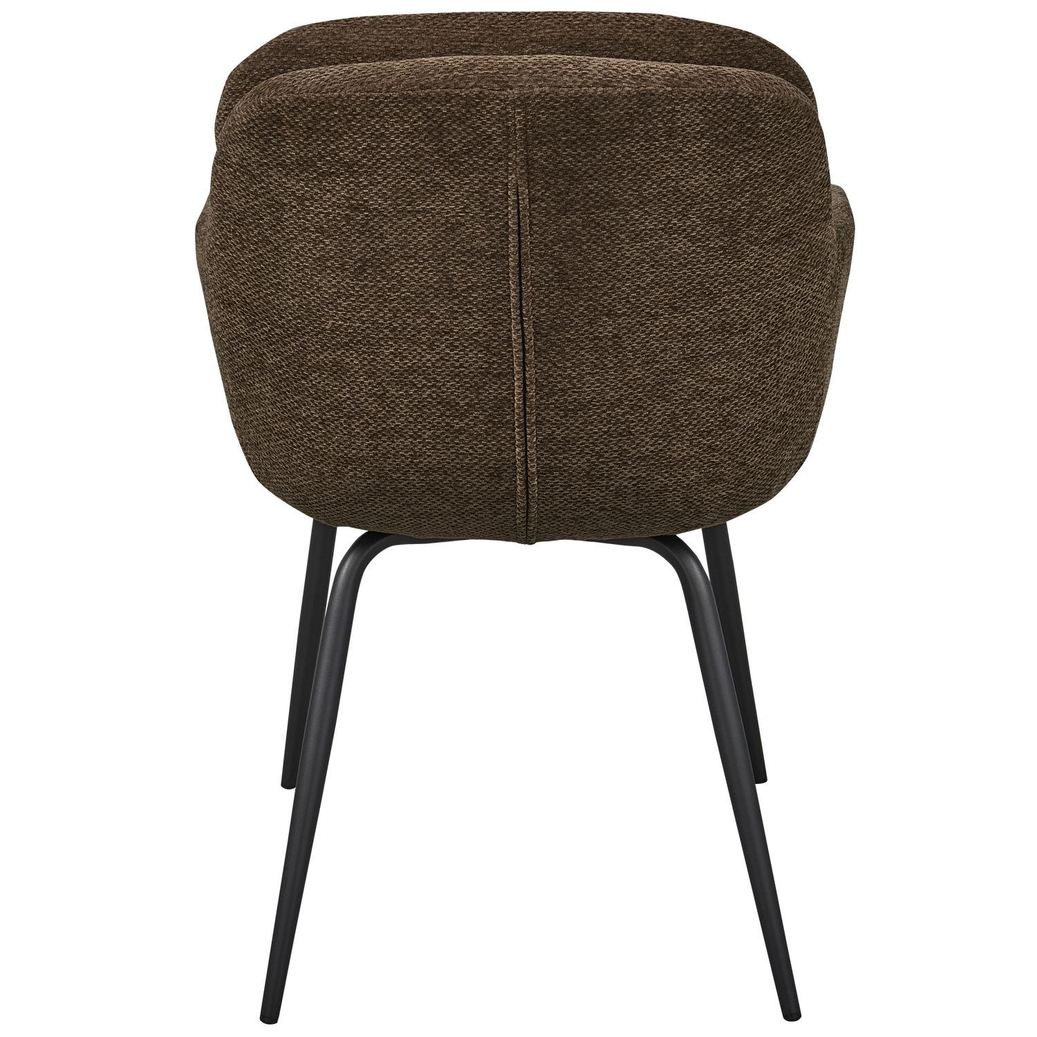 Woood | Eetkamerstoel Runa chenille warmbruin