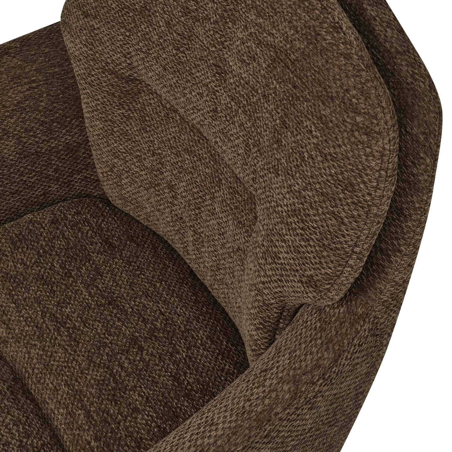 Woood | Eetkamerstoel Runa chenille warmbruin