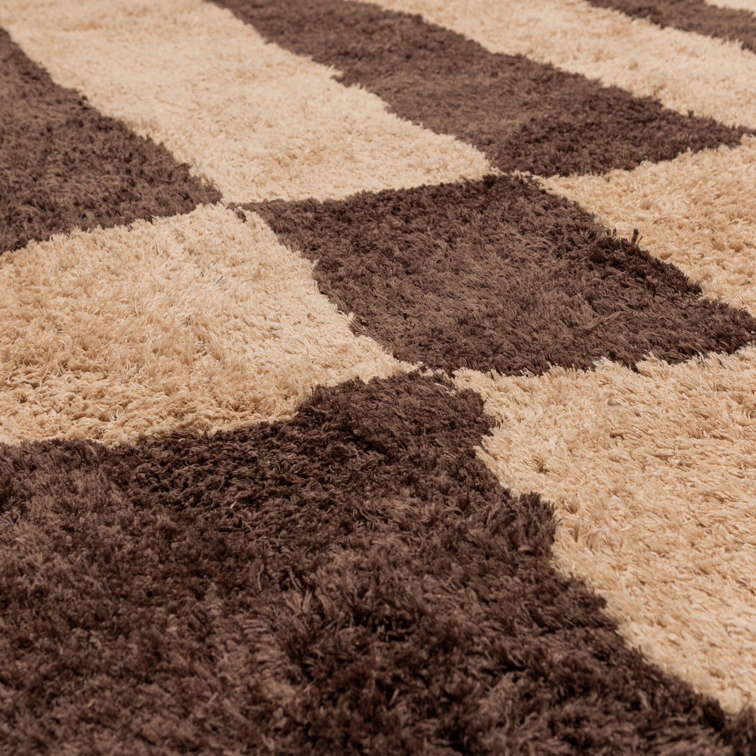 Woood | Vloerkleed Fafa grafisch dessin naturel/bruin