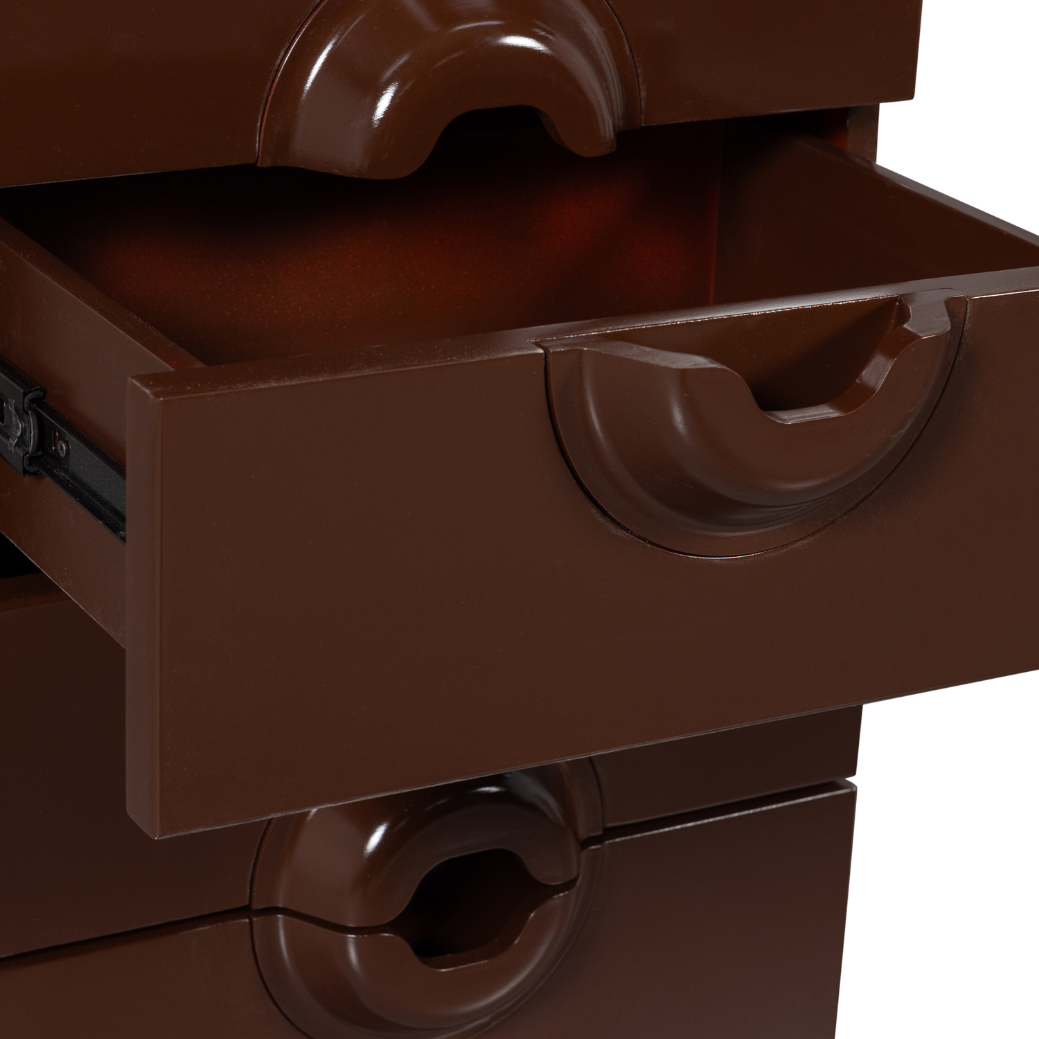 Woood | Ladekast Merge bruin/rood