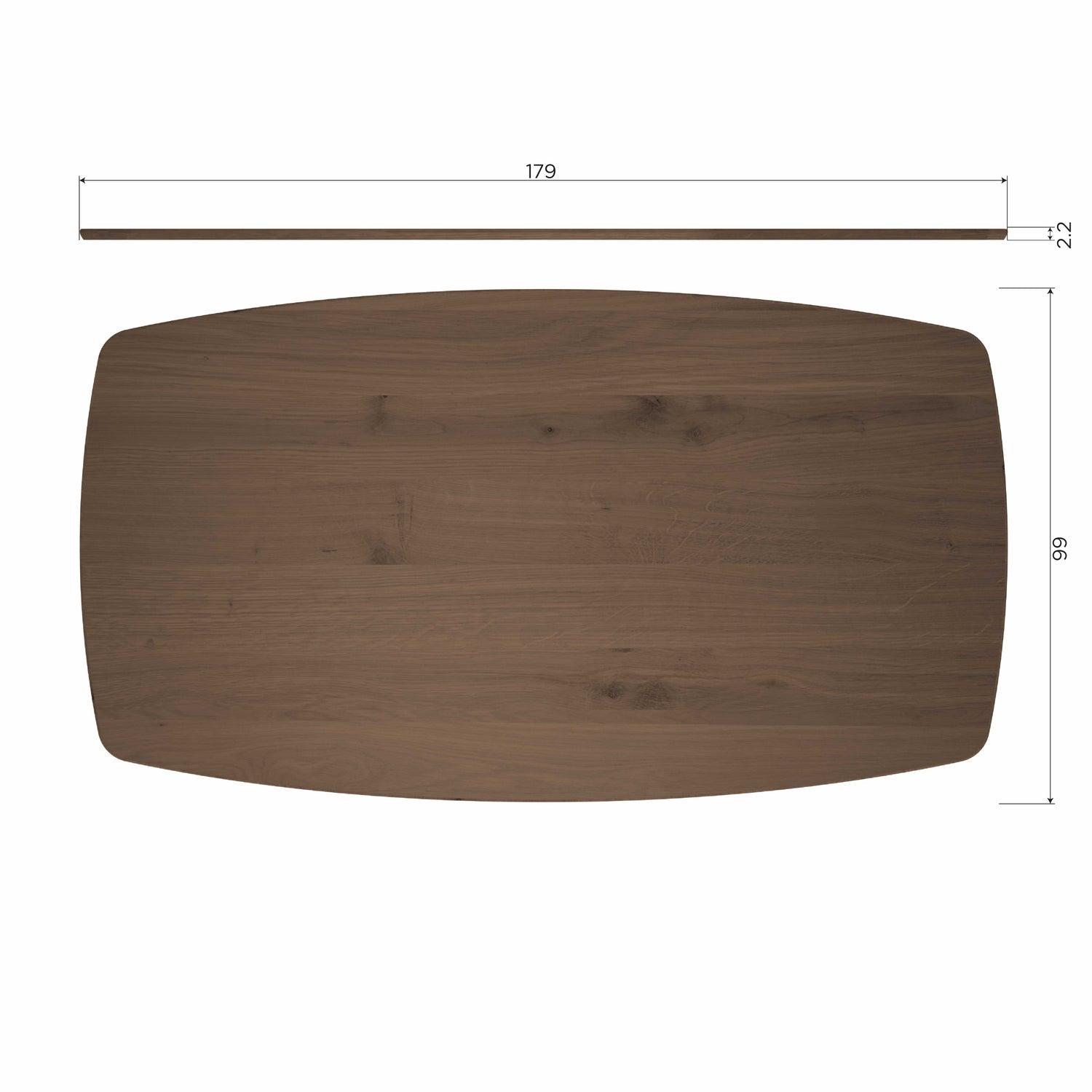 Woood | Eettafel Tablo deens ovaal 180cm cashmere brown
