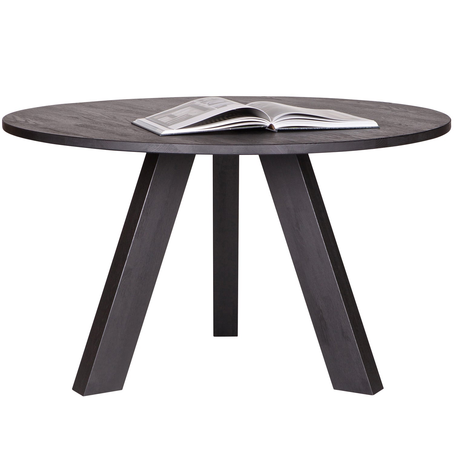 Woood | Ronde eettafel Rhonda 130cm diepzwart