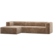 Woood | Hoekbank Bean links chenille velvet taupe