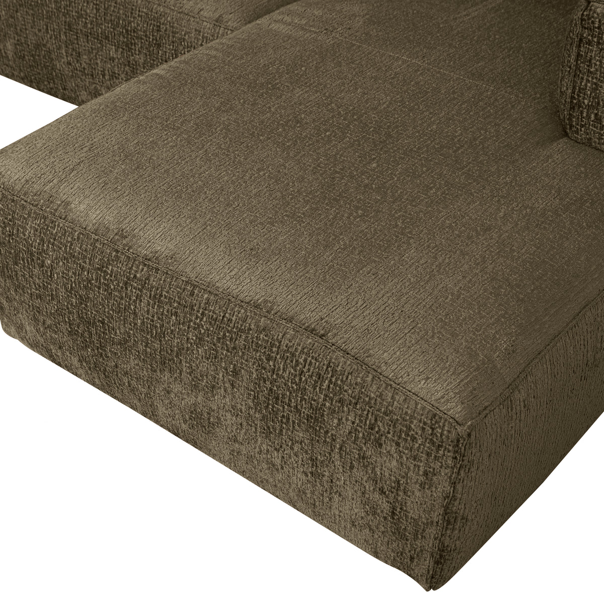 Woood | Hoekbank rechts structure velvet moss
