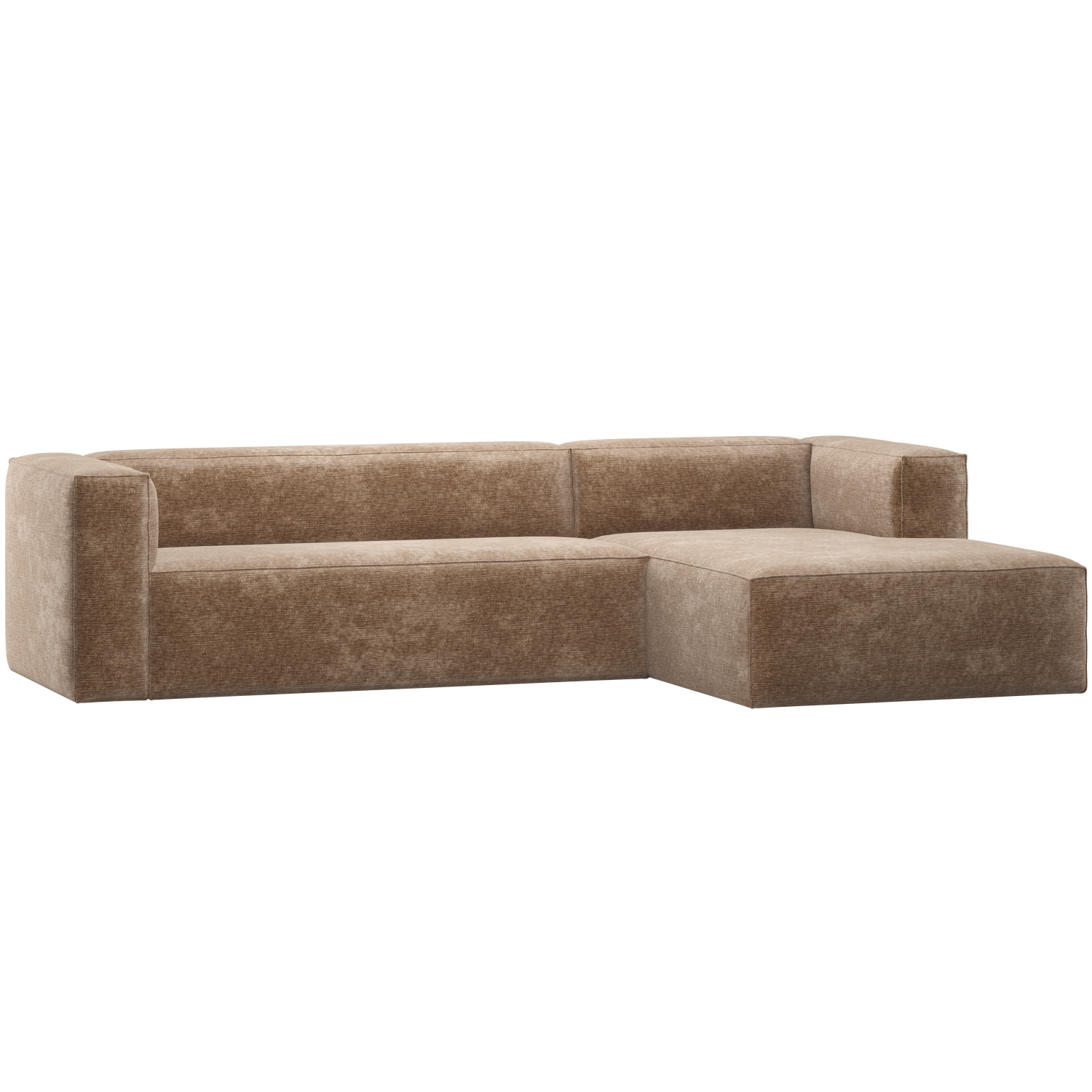 BEAN HOEKBANK RECHTS CHENILLE VELVET TAUPE