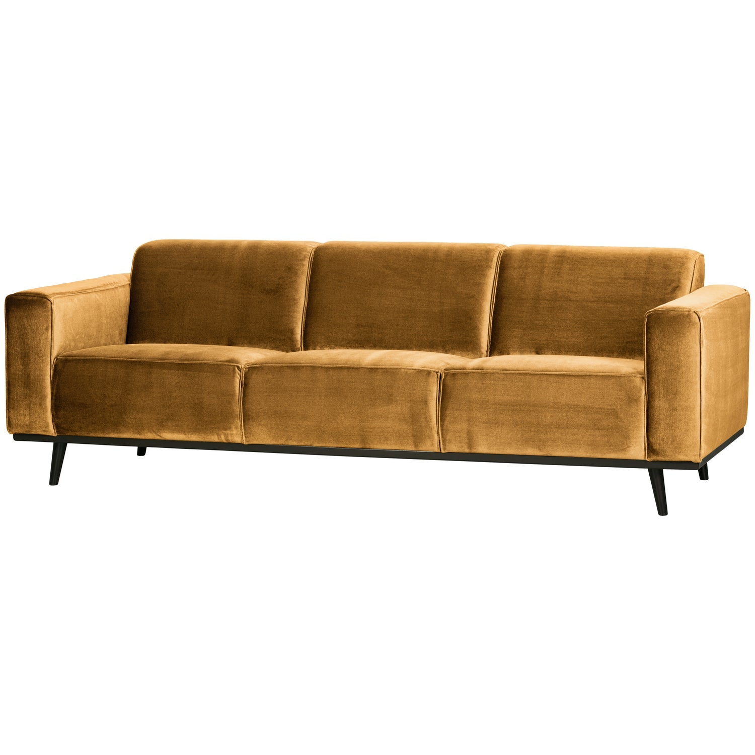 Woood | 3-zits bank Statement 230cm velvet honinggeel
