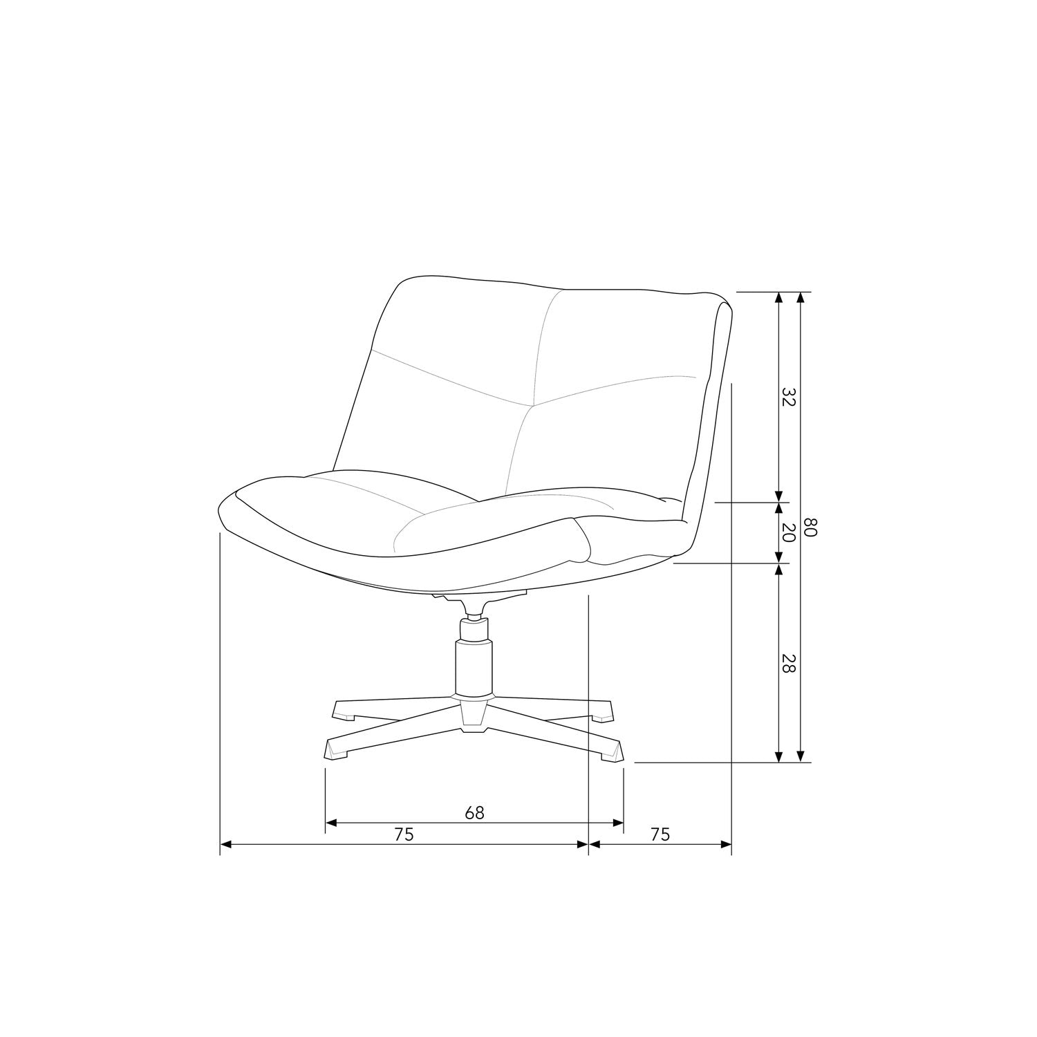 Woood | Draaifauteuil Vinny boucle zand