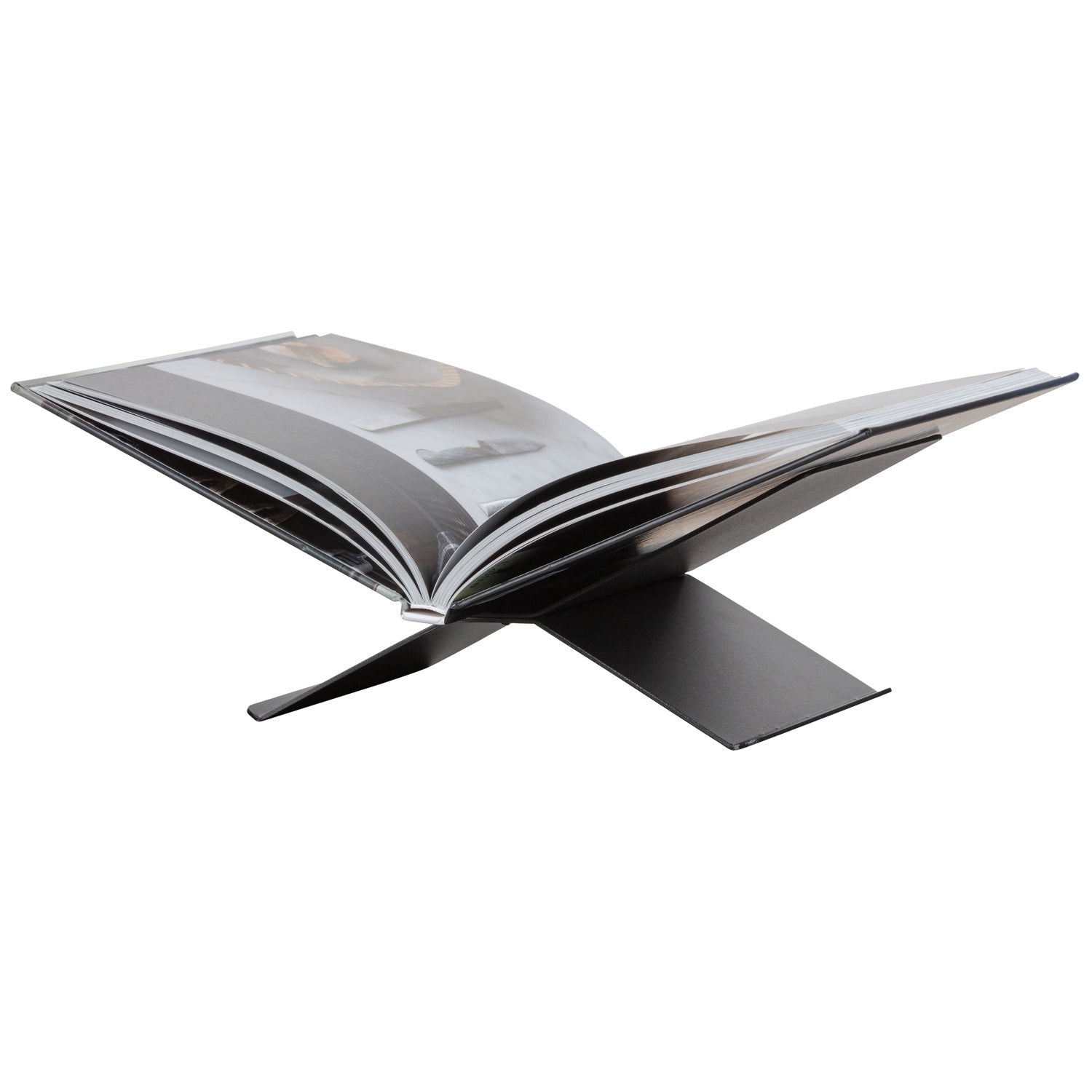 Woood | Boekenstandaard Brook liggend metaal zwart
