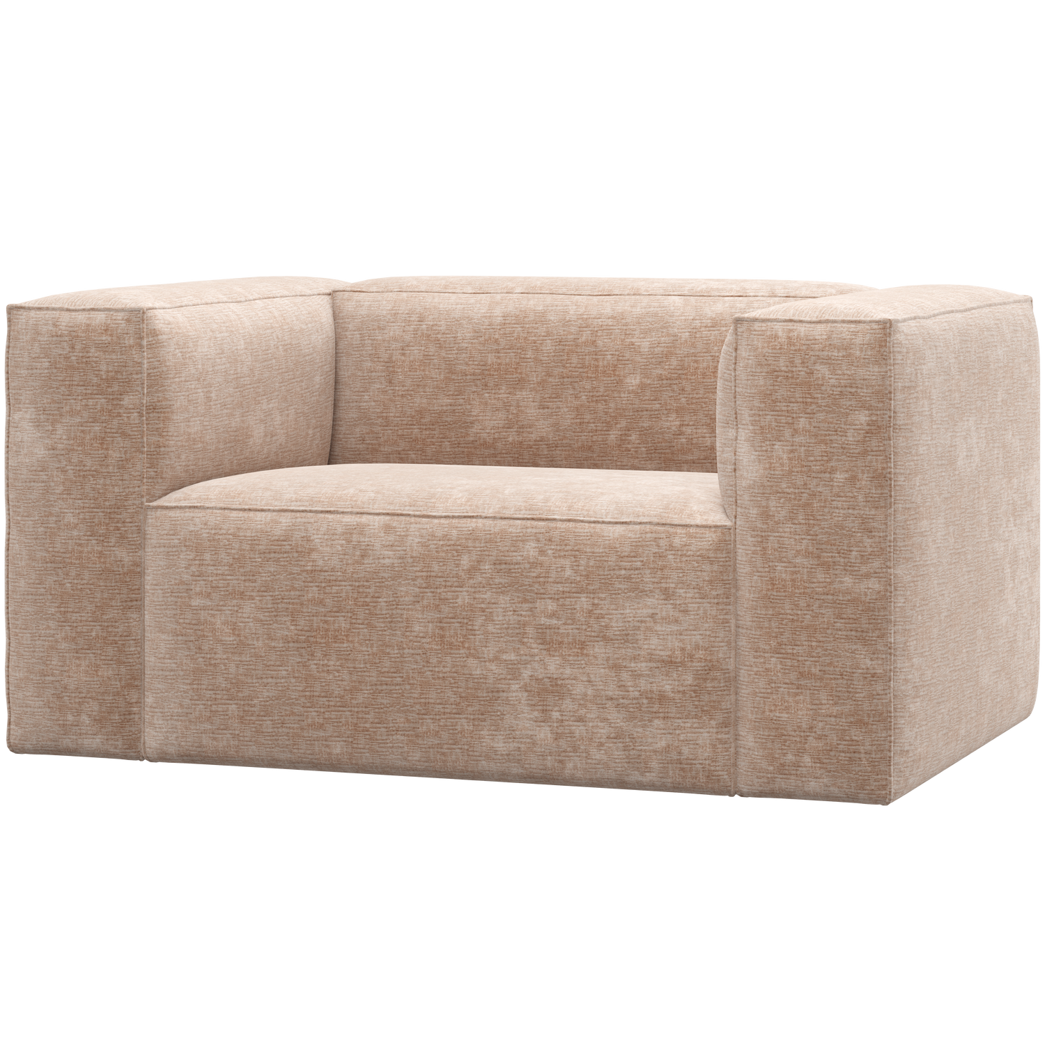 Woood | Fauteuil Bean chenille velvet naturel